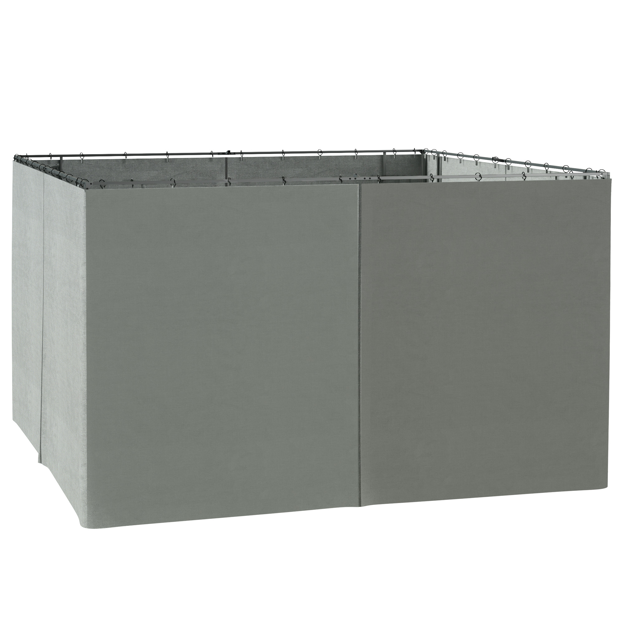 9.84' x 11.8' Gazebo Sidewall Set with Hooks/C-Rings, Beige (Drop Shipping Only, Not for Amazon)