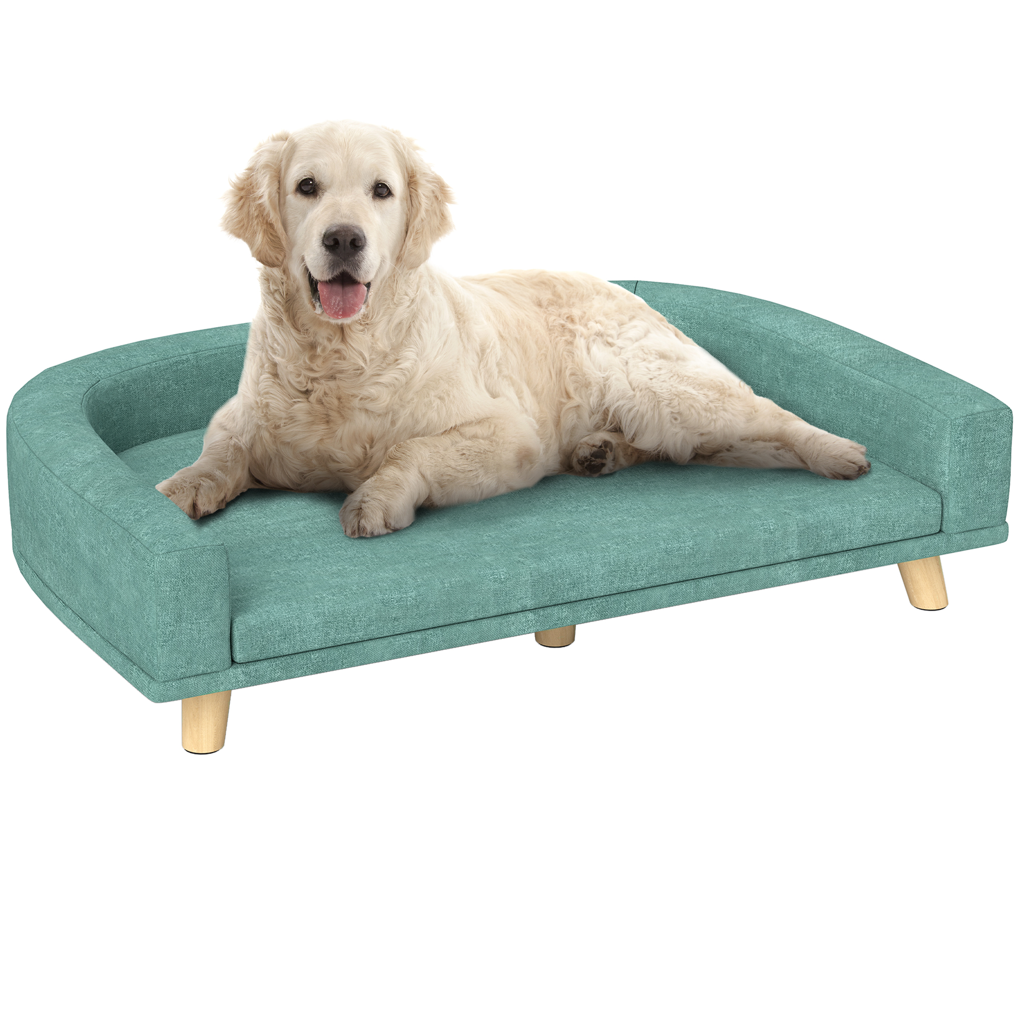 Dog Sofa Couch Bed with Washable Cushion for Large Dogs, Cats, Green (Drop Shipping Only, Not for Amazon)