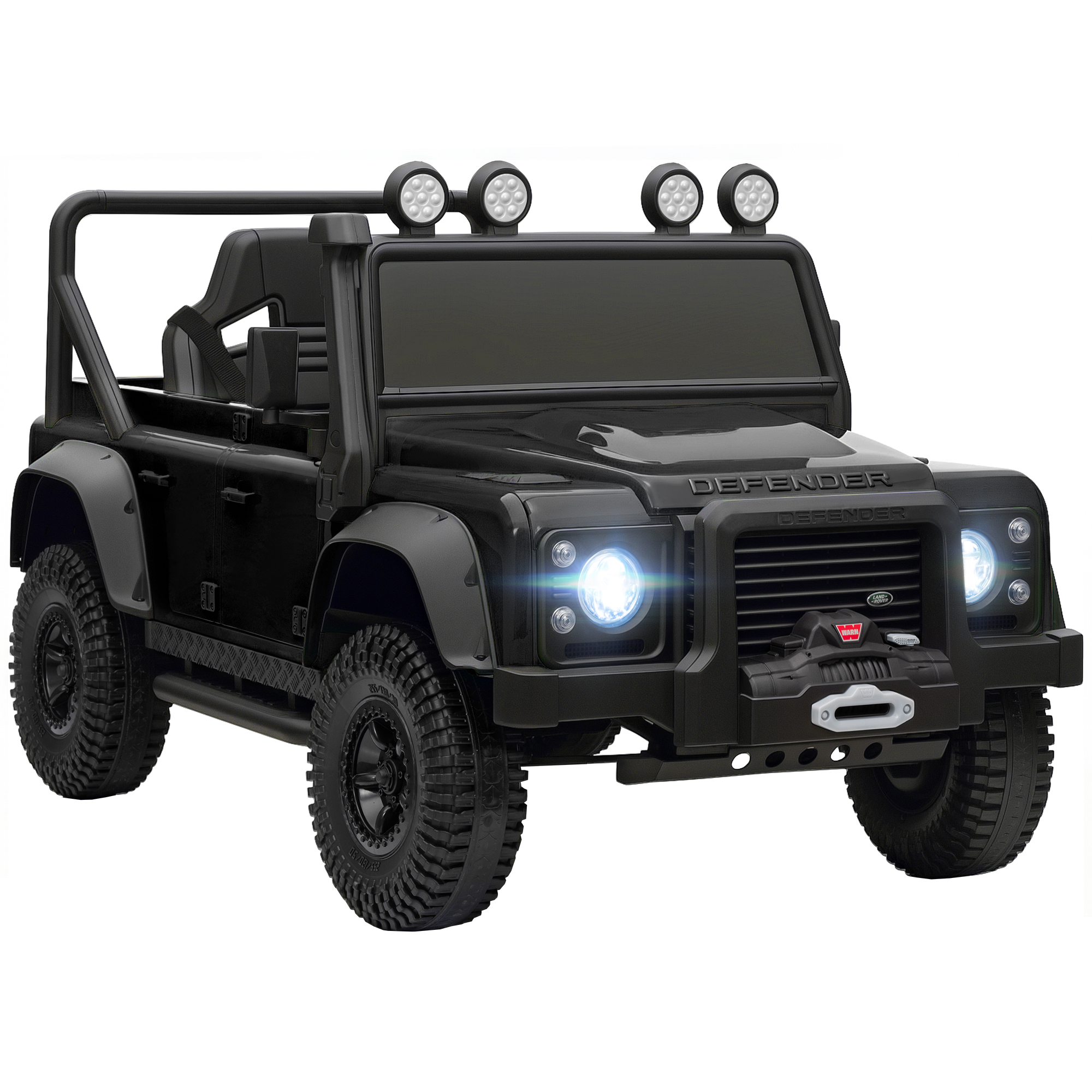 Land Rover Licensed Electric Car for Kids with Remote Control, Dual Motors, Spring Suspension, LED Lights, Dark Green (Drop Shipping Only, Not for Amazon)