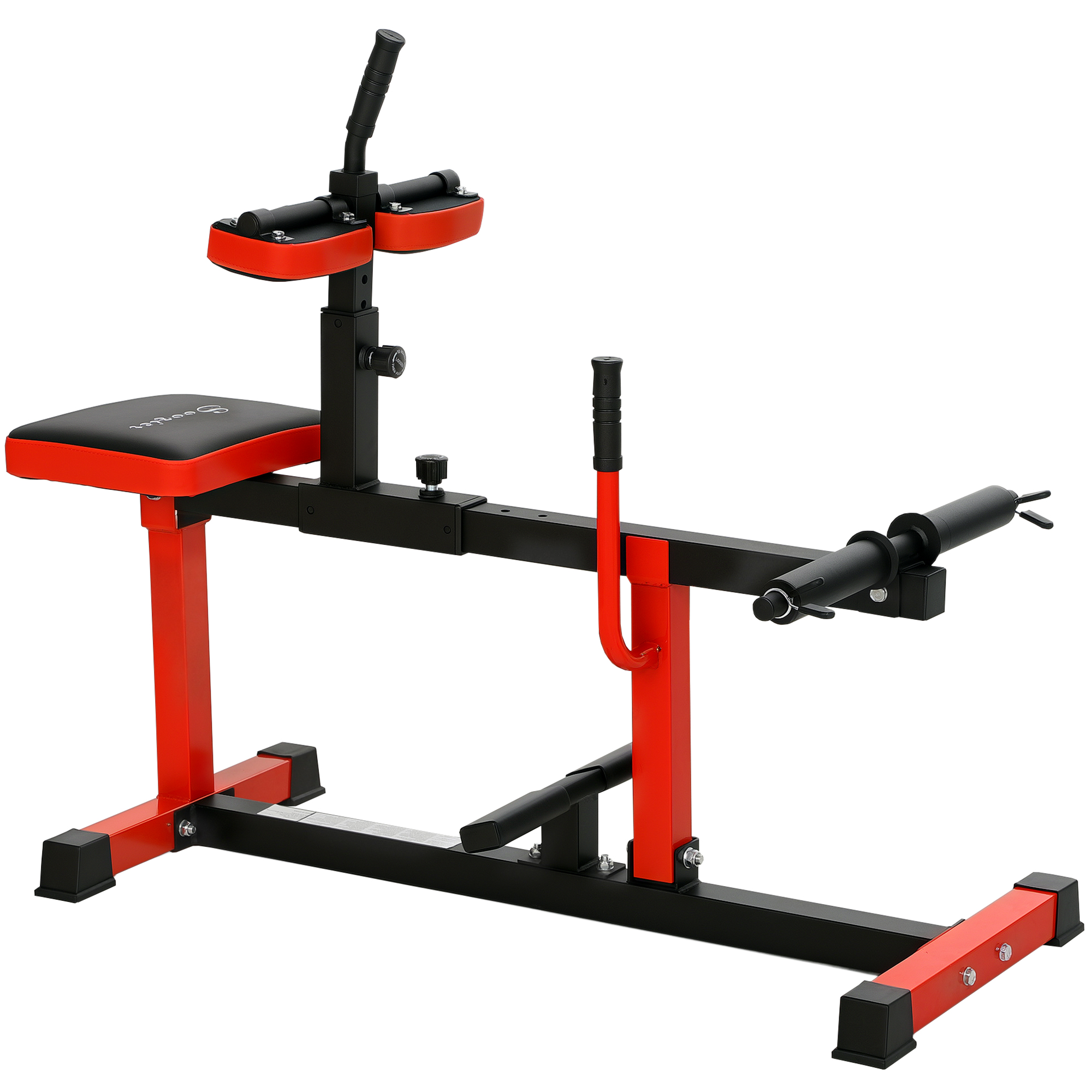 Adjustable Steel Seated Calf Raise Exercise Strength Training Gym Equipment, Red (Drop Shipping Only, Not for Amazon)