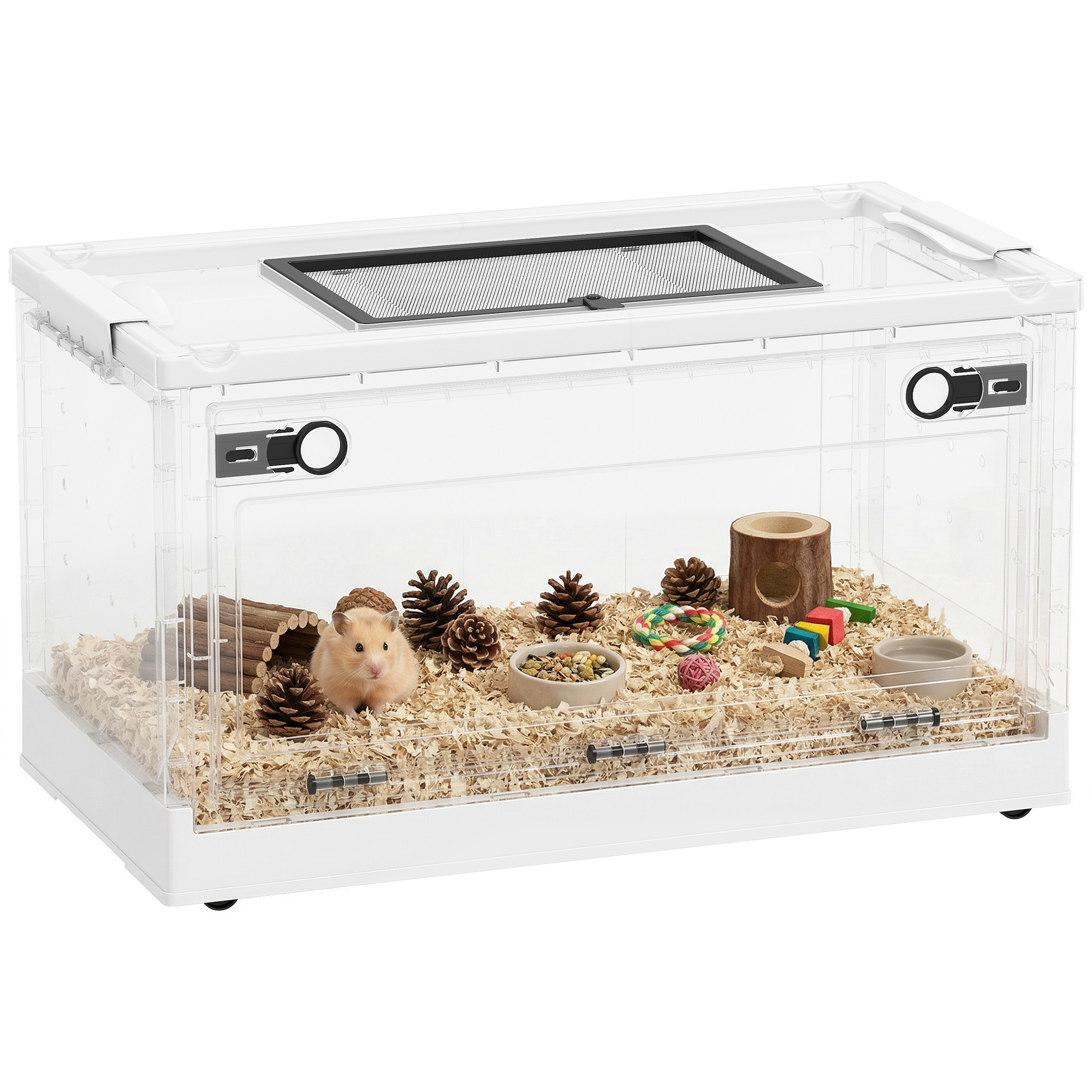 Hamster Cage, Stackable Gebril Cage with Front Door, Ventilated Small Animal Habitat for Dwarf Hamsters, Gerbils, Mice (Drop Shipping Only, Not for Amazon)