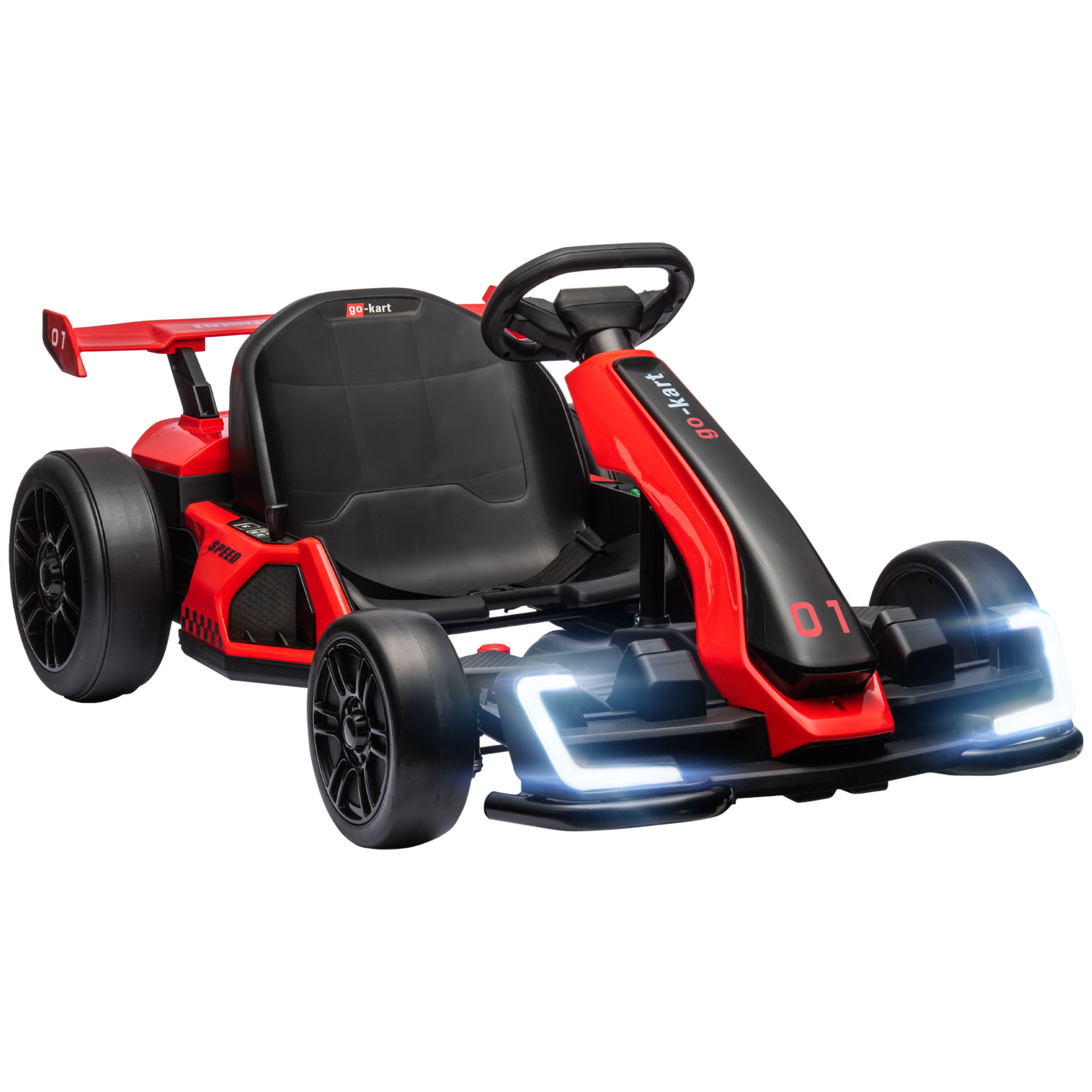 24V 7.5 MPH Electric Go Kart with Adjustable Seat, Slow Start, Green (Drop Shipping Only, Not for Amazon)
