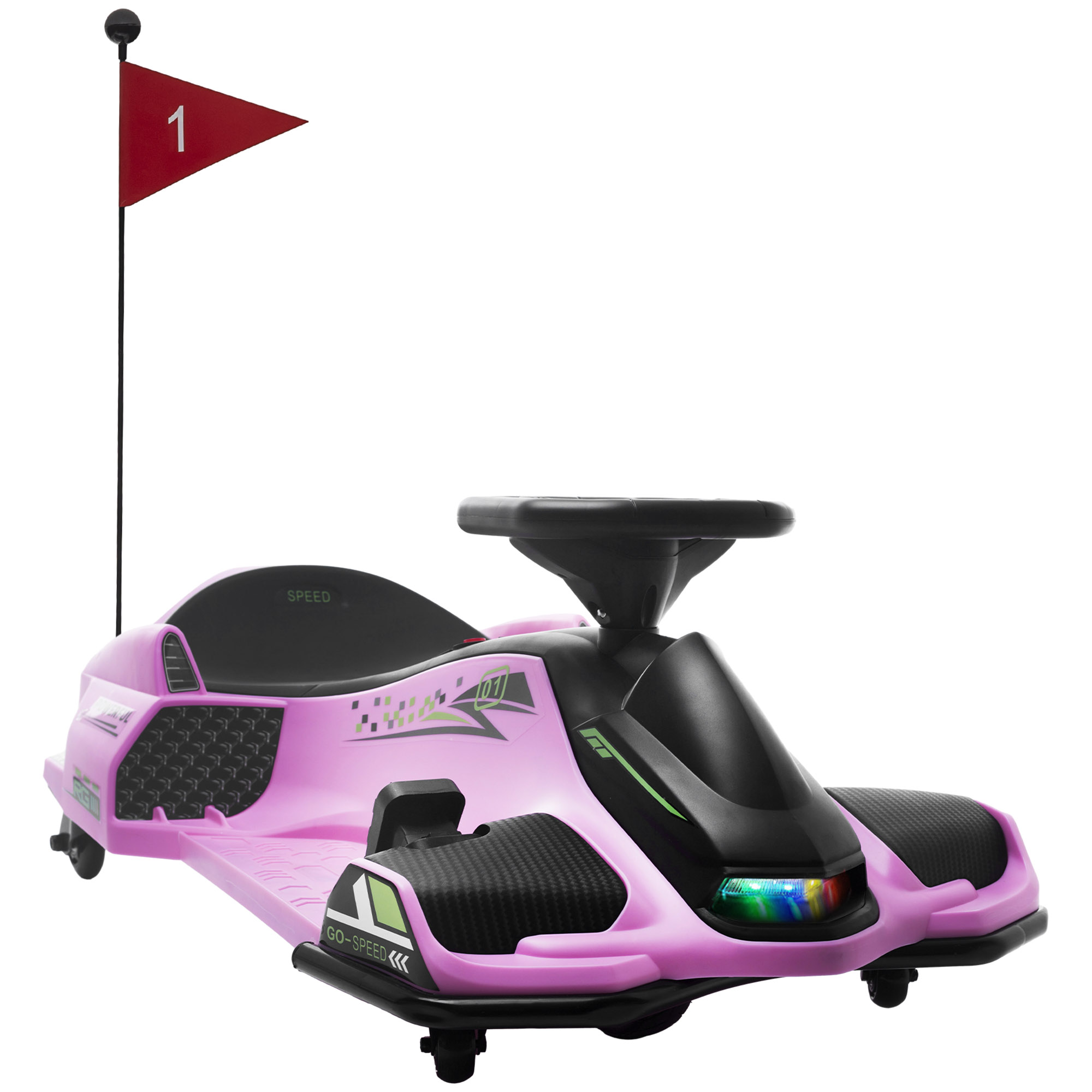 12V Electric Drifting Go Kart w/ Slow Start, Music, Lights, Red (Drop Shipping Only, Not for Amazon)