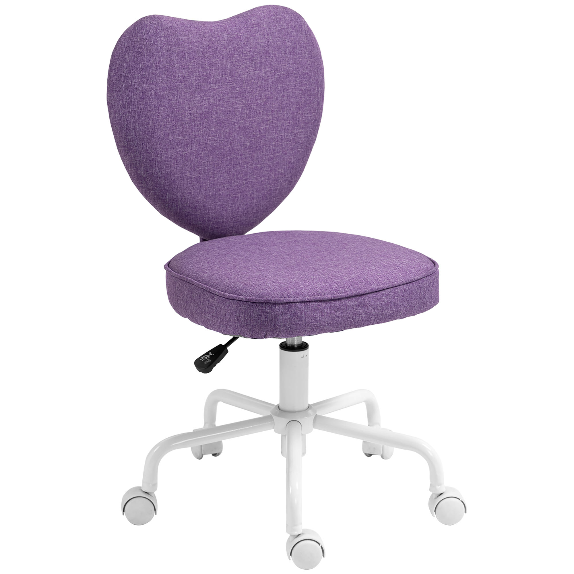 Heart Love Shaped Back Design Office Chair with Adjustable Height, Purple (Drop Shipping Only, Not for Amazon)
