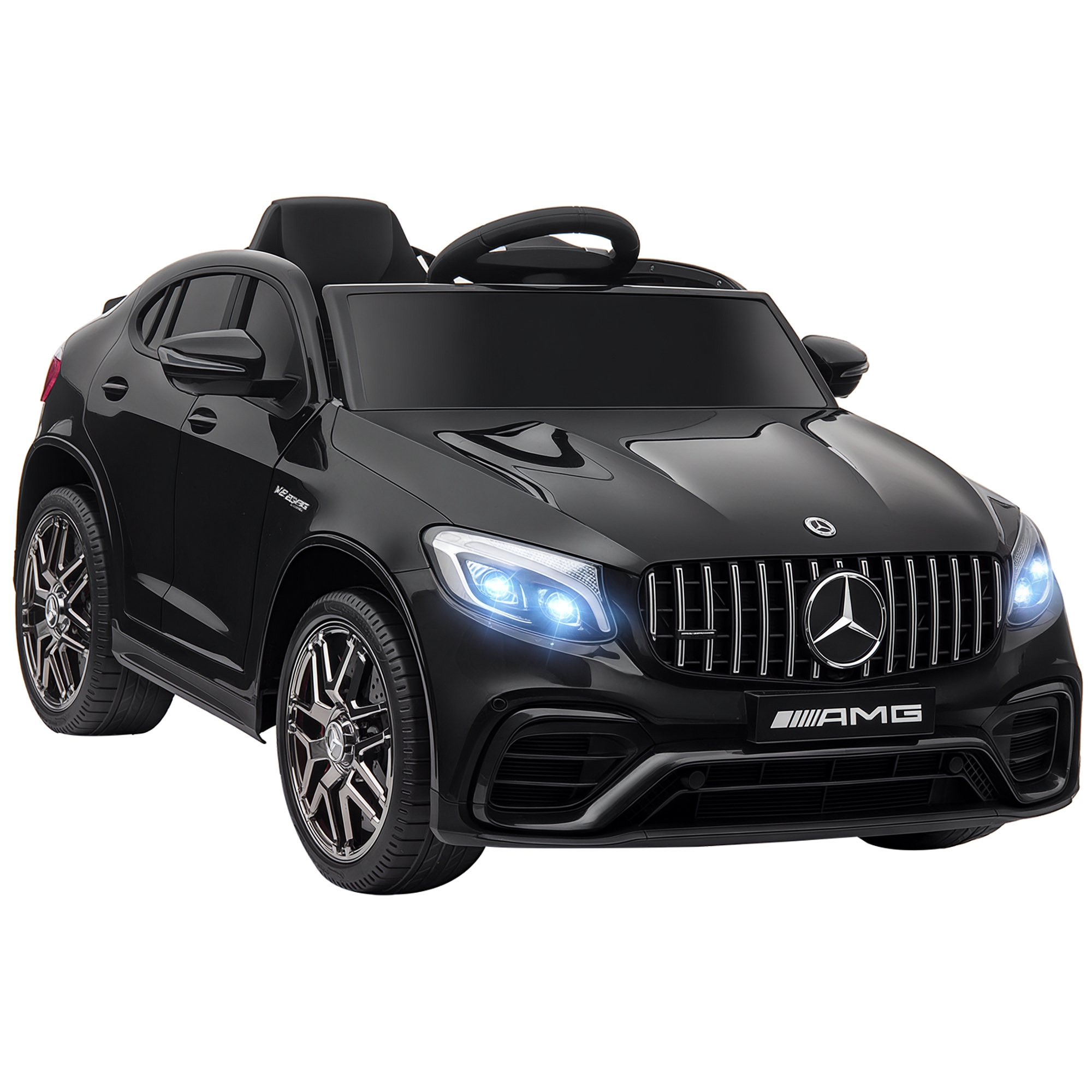 Toddler Ride On Car (Mercedes Benz AMG GLC63S Coupe) Electric Kids Ride On Car with 2 Speed, MP3 P, Light, Horn, Songs, Suspension - Fun for Toddlers and Kids - Black (Drop Shipping Only, Not for Amazon)