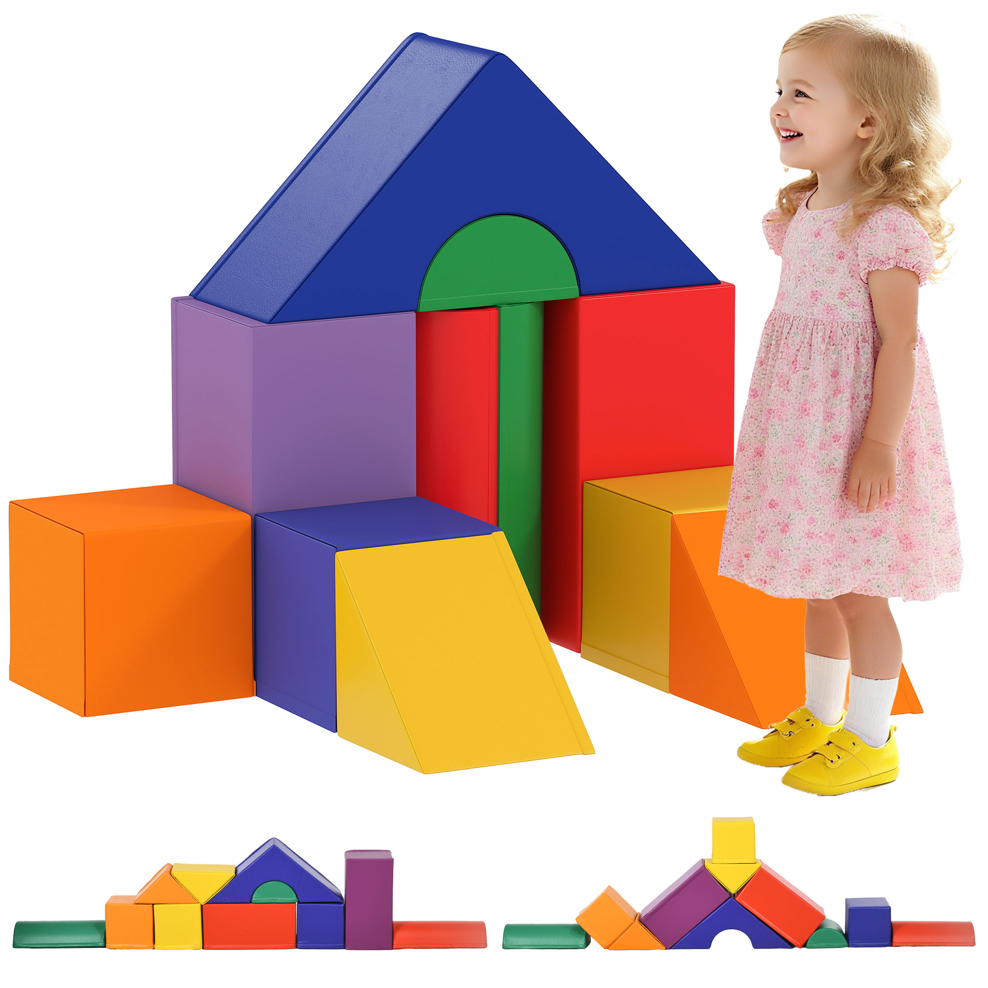 11-Piece Kids Soft Play Set, Foam Block, Toys for Climbing, Crawling, Multicoloured (Drop Shipping Only, Not for Amazon)