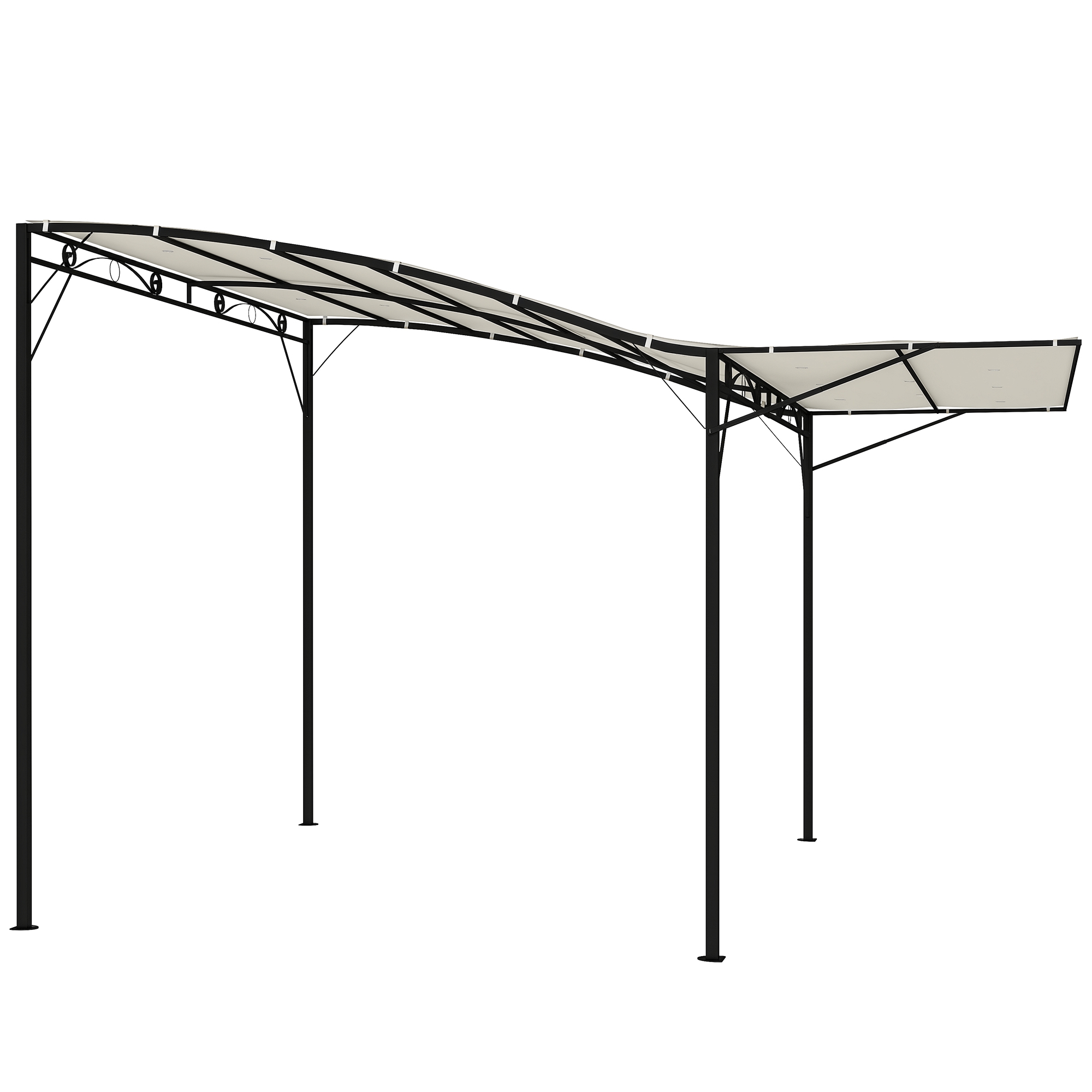 10' x 8' Outdoor Pergola and Patio Gazebo for Garden, Camper, Deck, Doors and Windows, Brown (Drop Shipping Only, Not for Amazon)