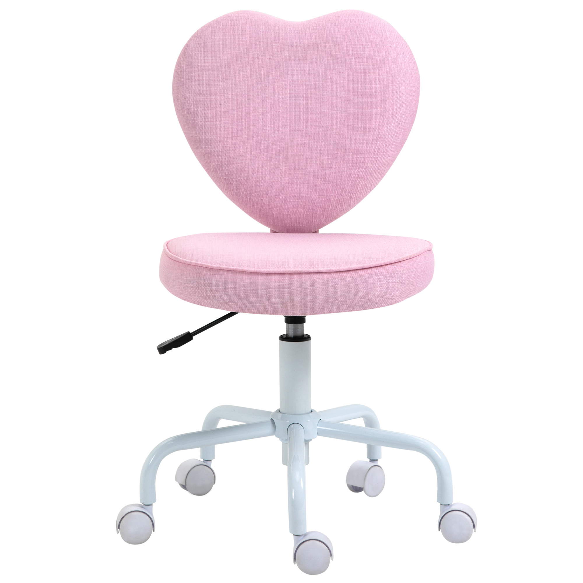Heart Love Shaped Back Design Office Chair with Adjustable Height, Pink (Drop Shipping Only, Not for Amazon)