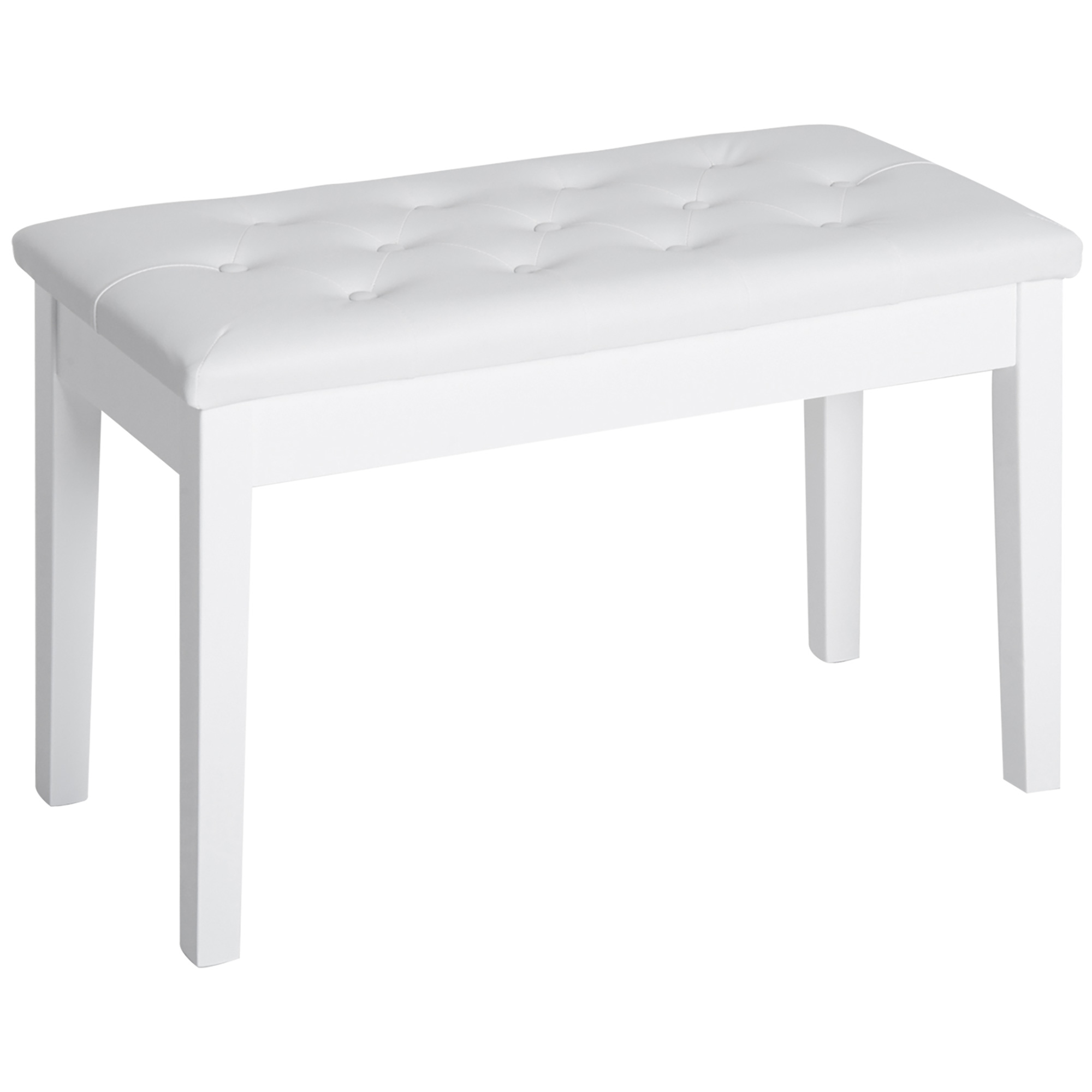 PU Leather Upholstered Piano Stool Makeup Stool Bench Dressing Table Seat with Storage 76x36x50cm, Black (Drop Shipping Only, Not for Amazon)