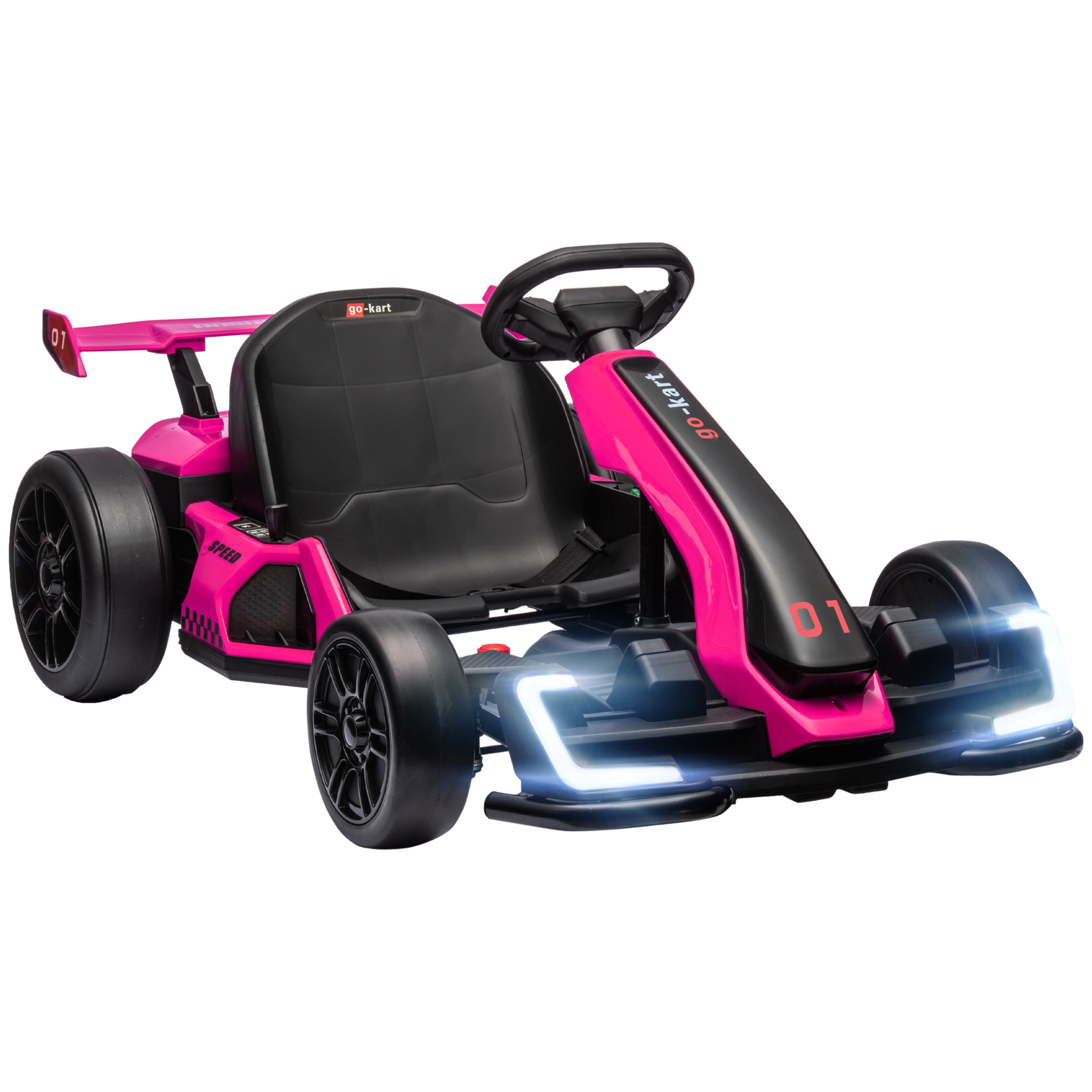 24V 7.5 MPH Electric Go Kart with Adjustable Seat, Slow Start, Green (Drop Shipping Only, Not for Amazon)