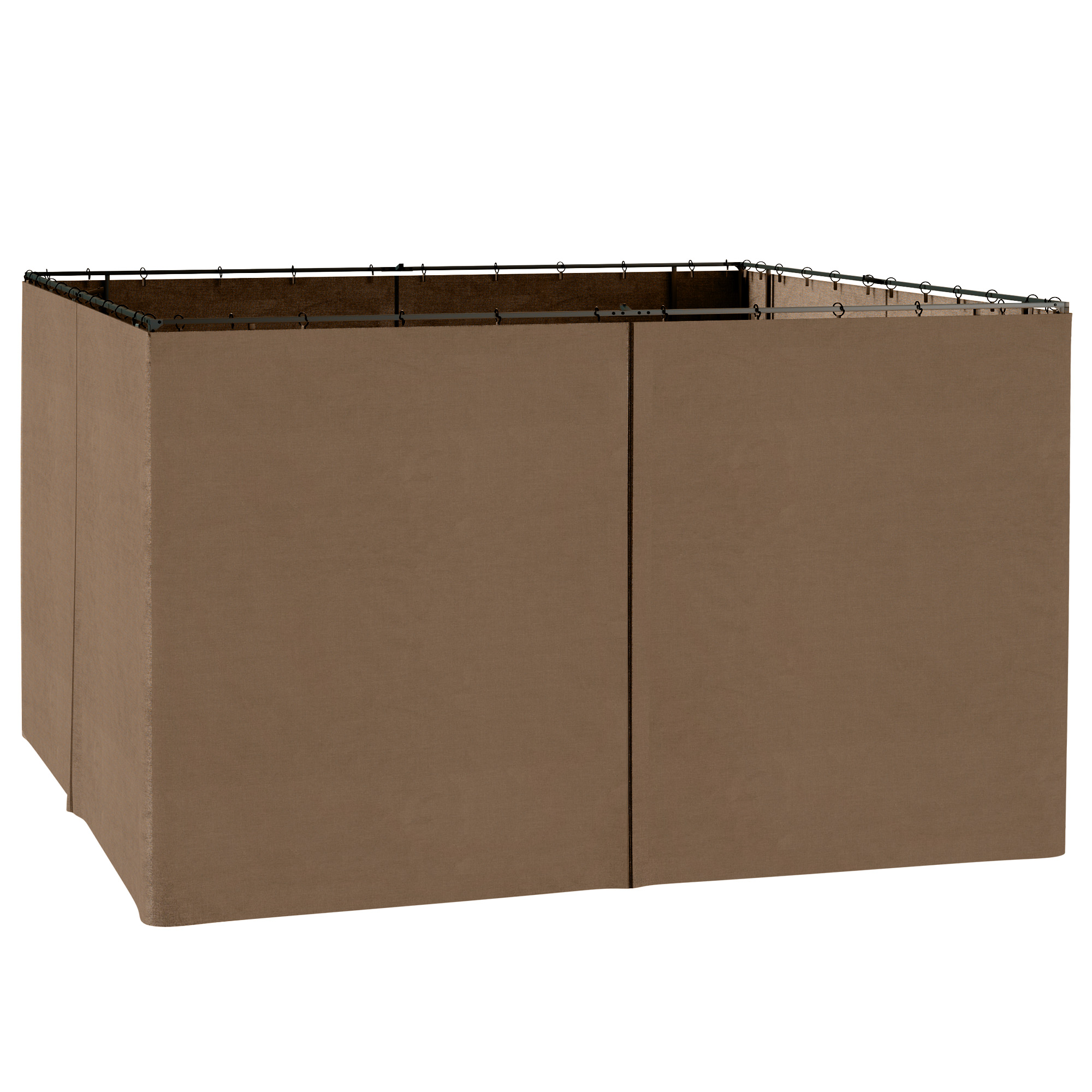 9.84' x 11.8' Gazebo Sidewall Set with Hooks/C-Rings, Beige (Drop Shipping Only, Not for Amazon)