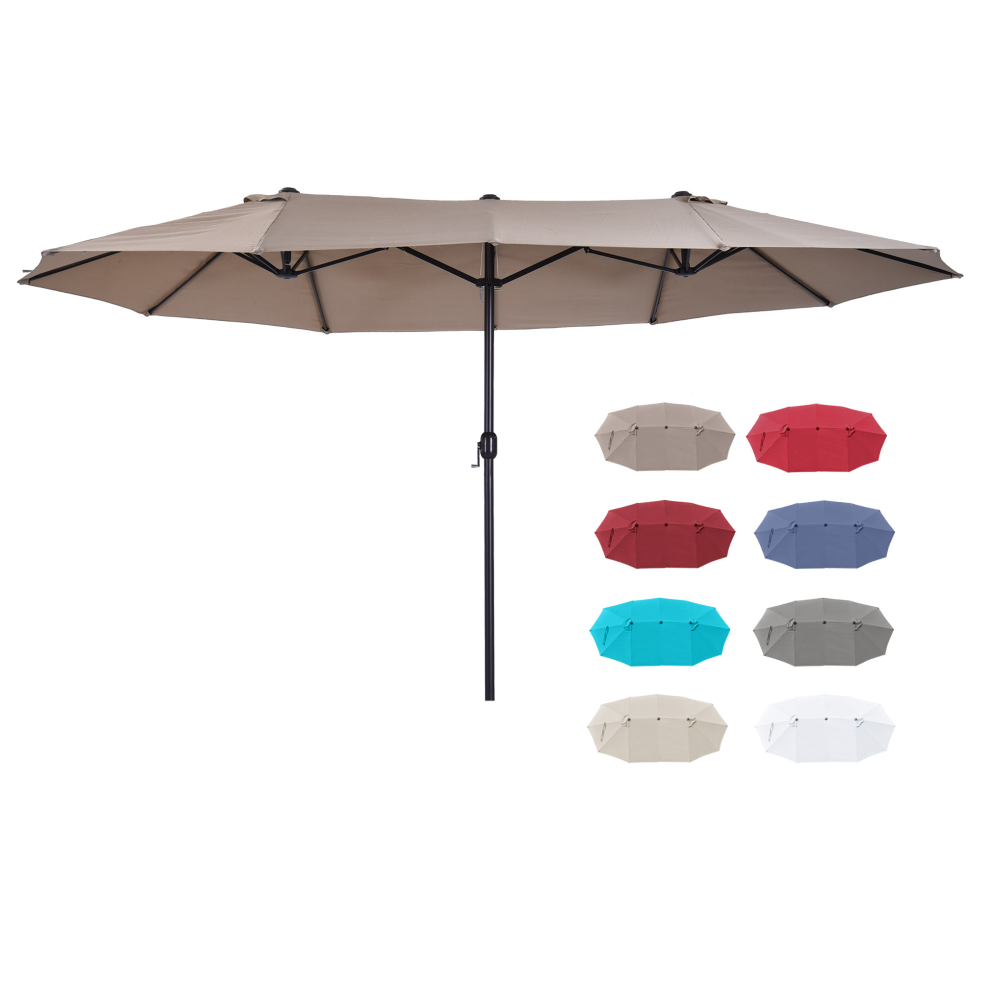 4.6m Double Garden Parasol - Tan (Drop Shipping Only, Not for Amazon)