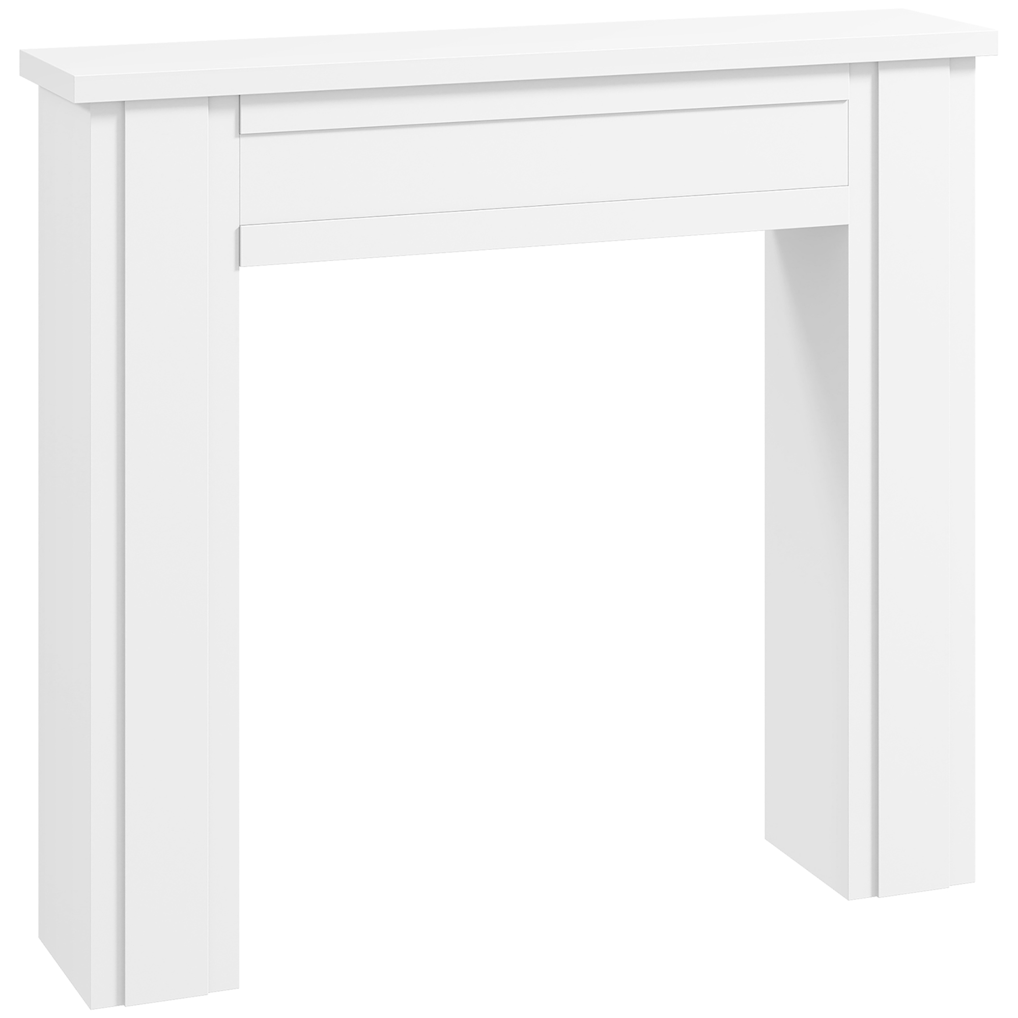 Modern Fireplace Mantel, Freestanding Fireplace Surround with Leg for Electric Fireplaces, 44.7