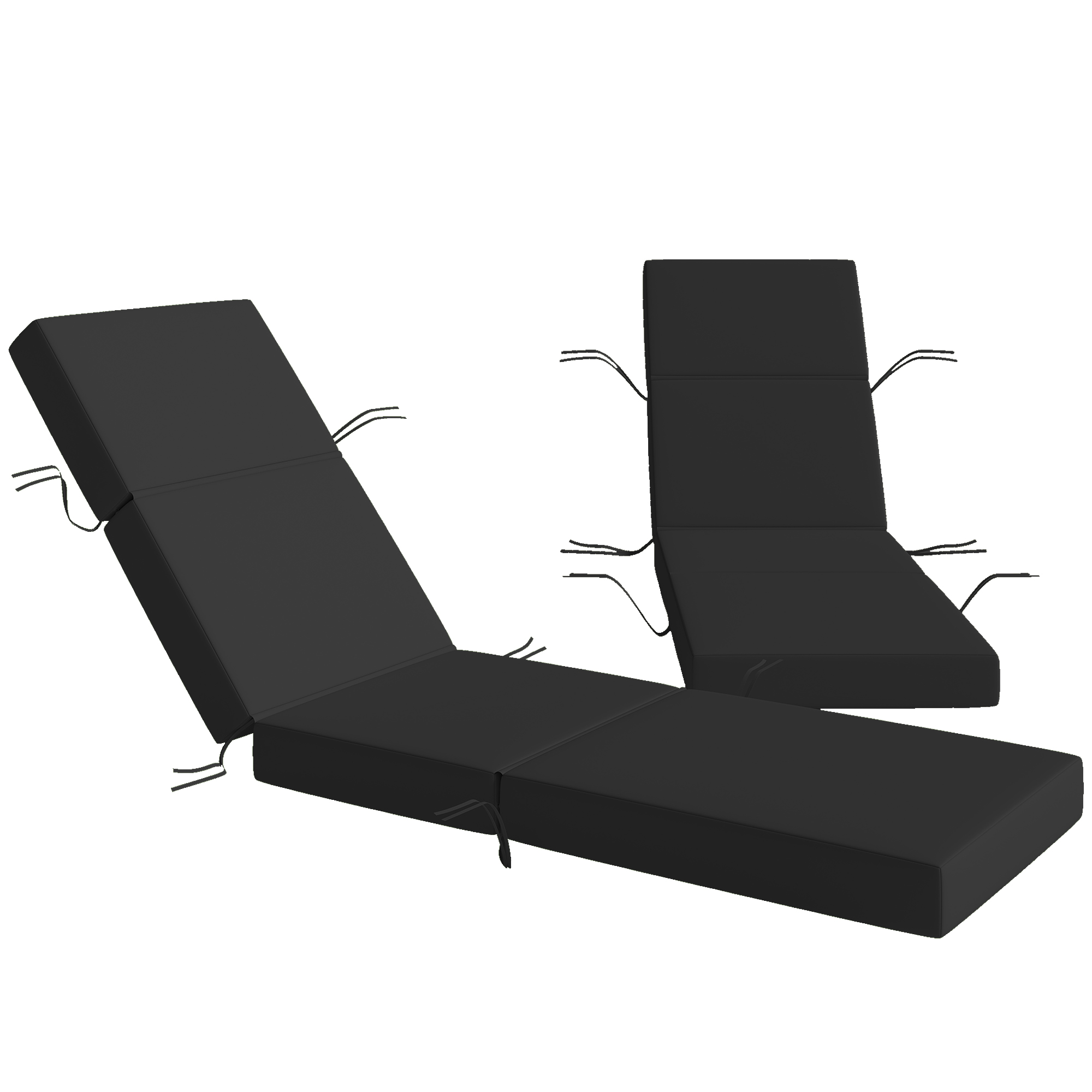 Set of 2 Chaise Lounge Cushion, 4