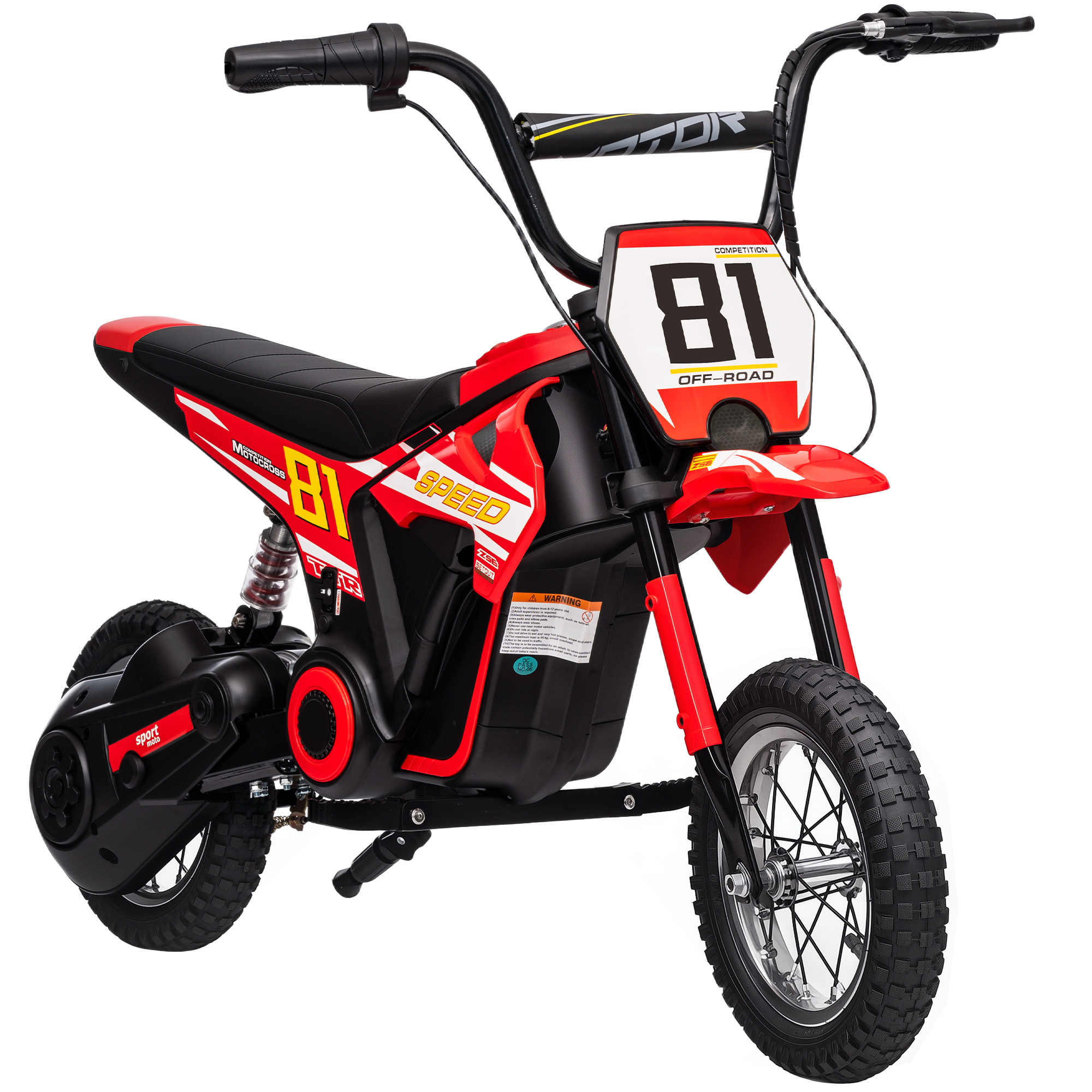 24V Kids Motorcycle, Electric Dirt Bike with 250W Motor, Up to 9.9 MPH, 12