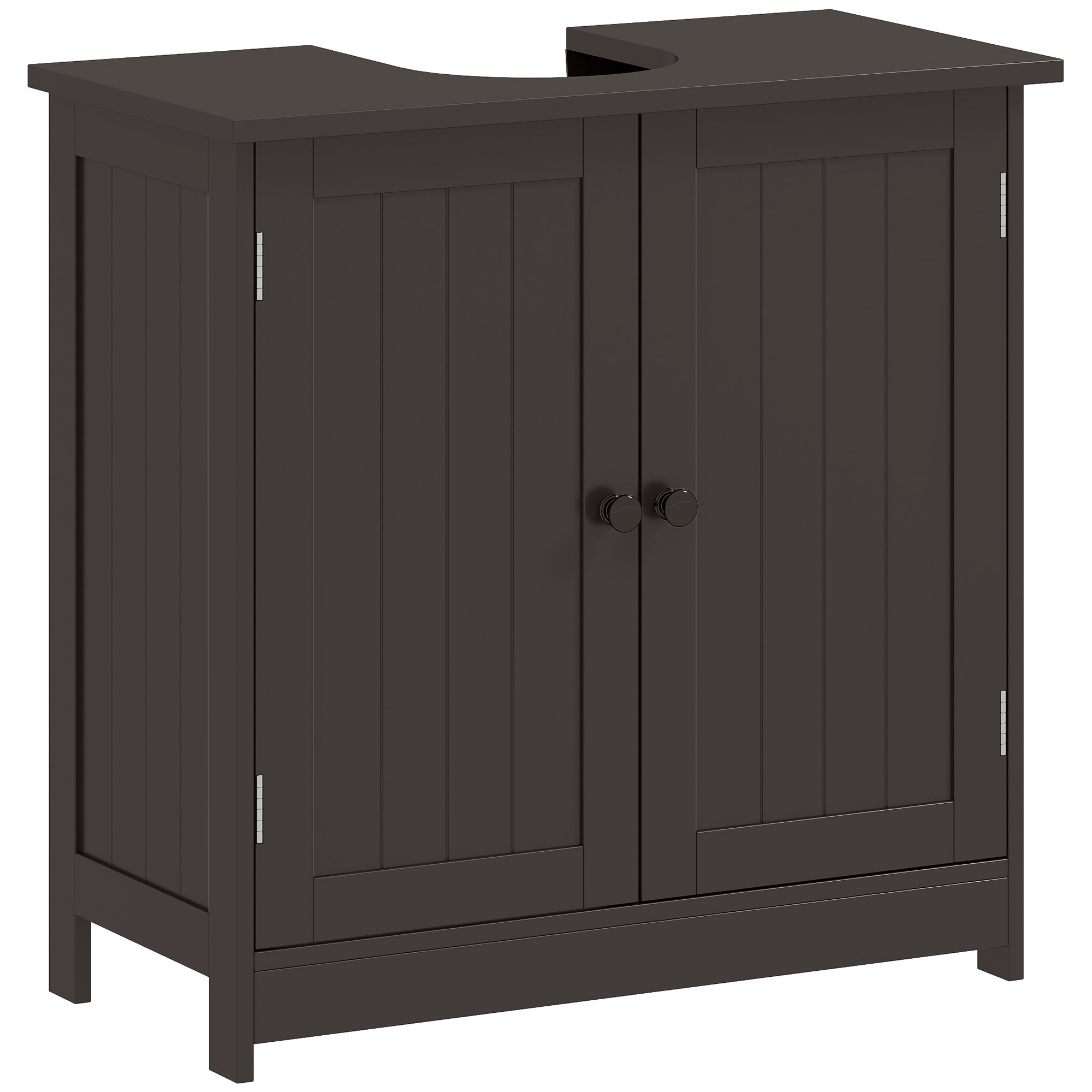 Bathroom Vanity Cabinet, Under Sink Bathroom Cabinet with 2 Doors and Adjustable Shelf, Coffee (Drop Shipping Only, Not for Amazon)