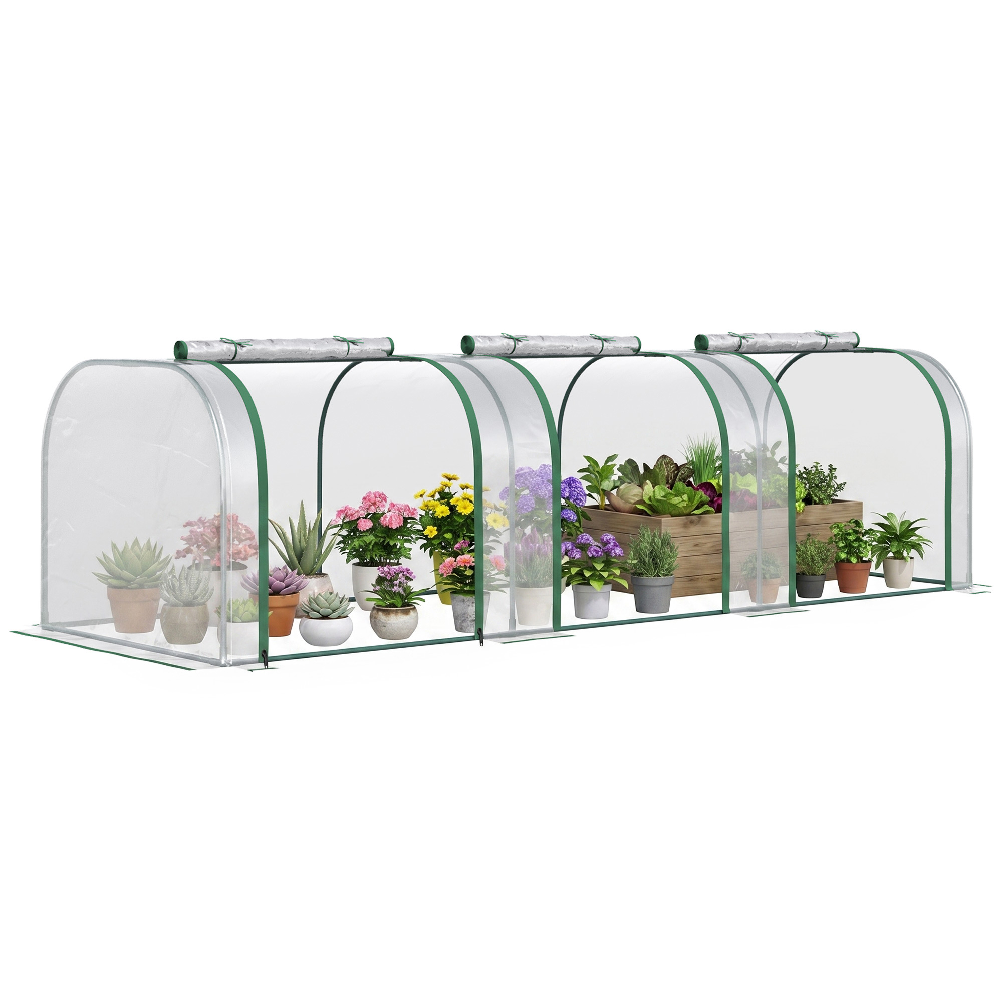 295 x 100 cm Low Tunnel Greenhouse - Clear (Drop Shipping Only, Not for Amazon)