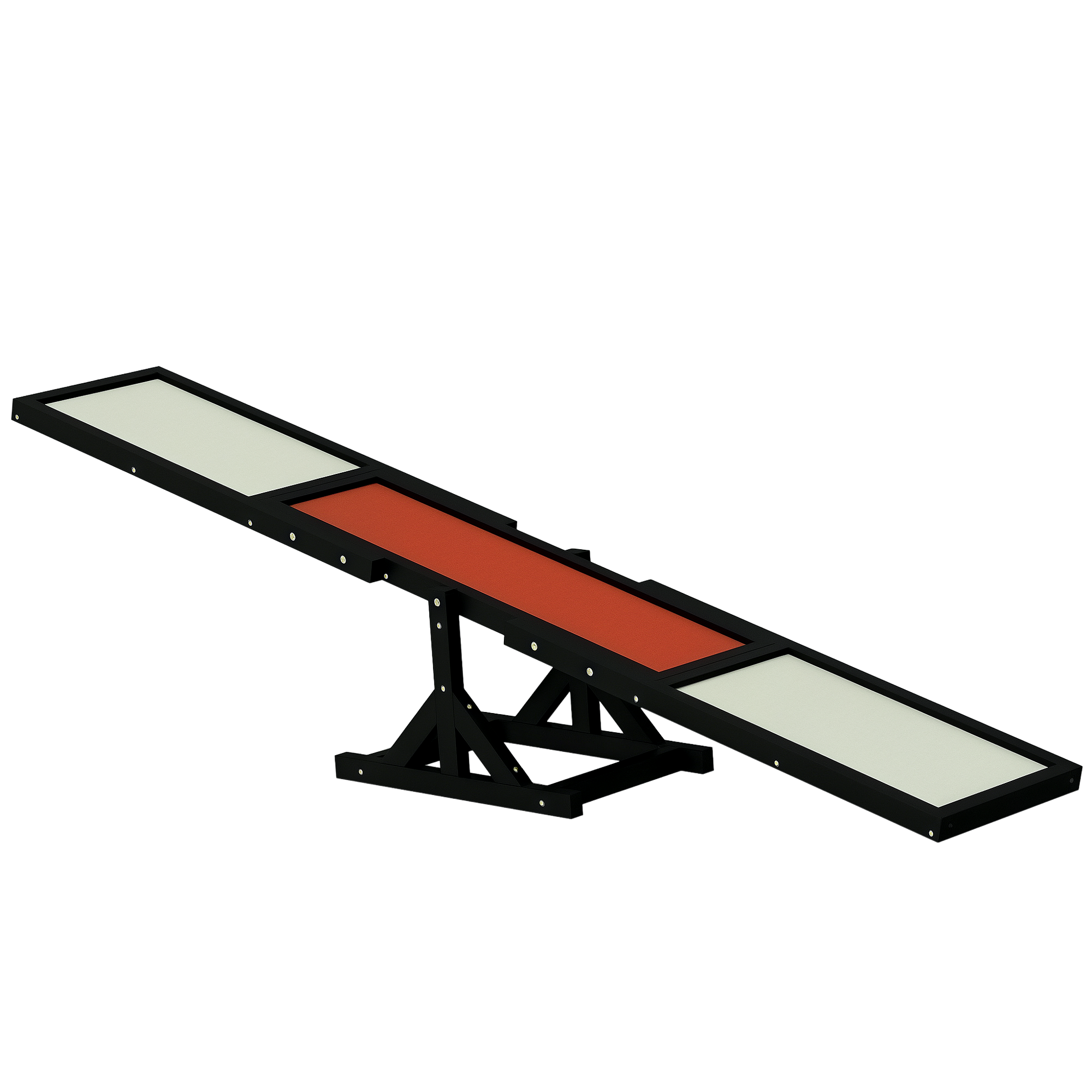 Wooden Pet Seesaw for Big Dogs, Dog Agility Equipment with Anti-Slip Surface - Black (Drop Shipping Only, Not for Amazon)