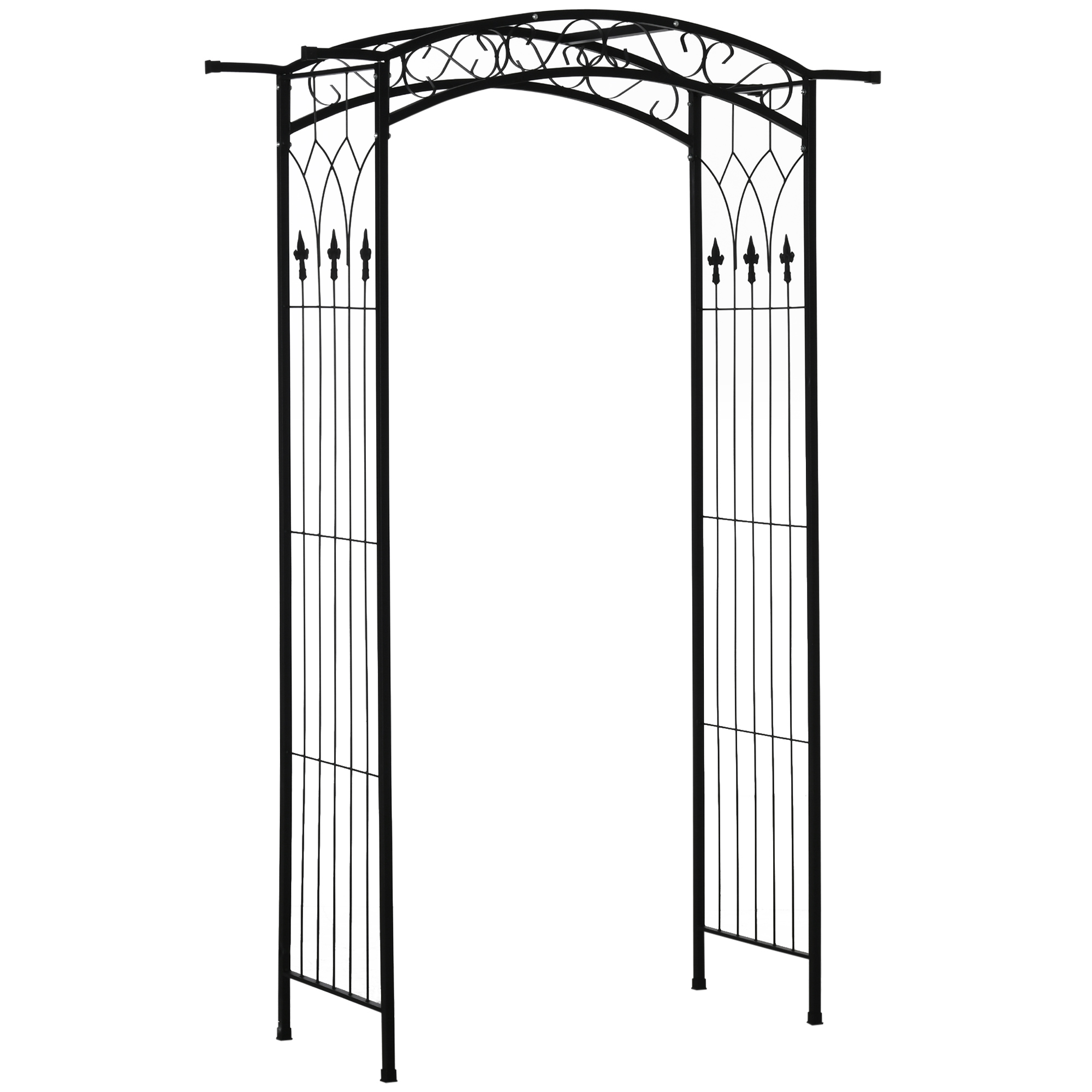 211cm Height Metal Garden Arch Arbor for Wedding Decor for Climbing Plants and Outdoor Decoration (Drop Shipping Only, Not for Amazon)