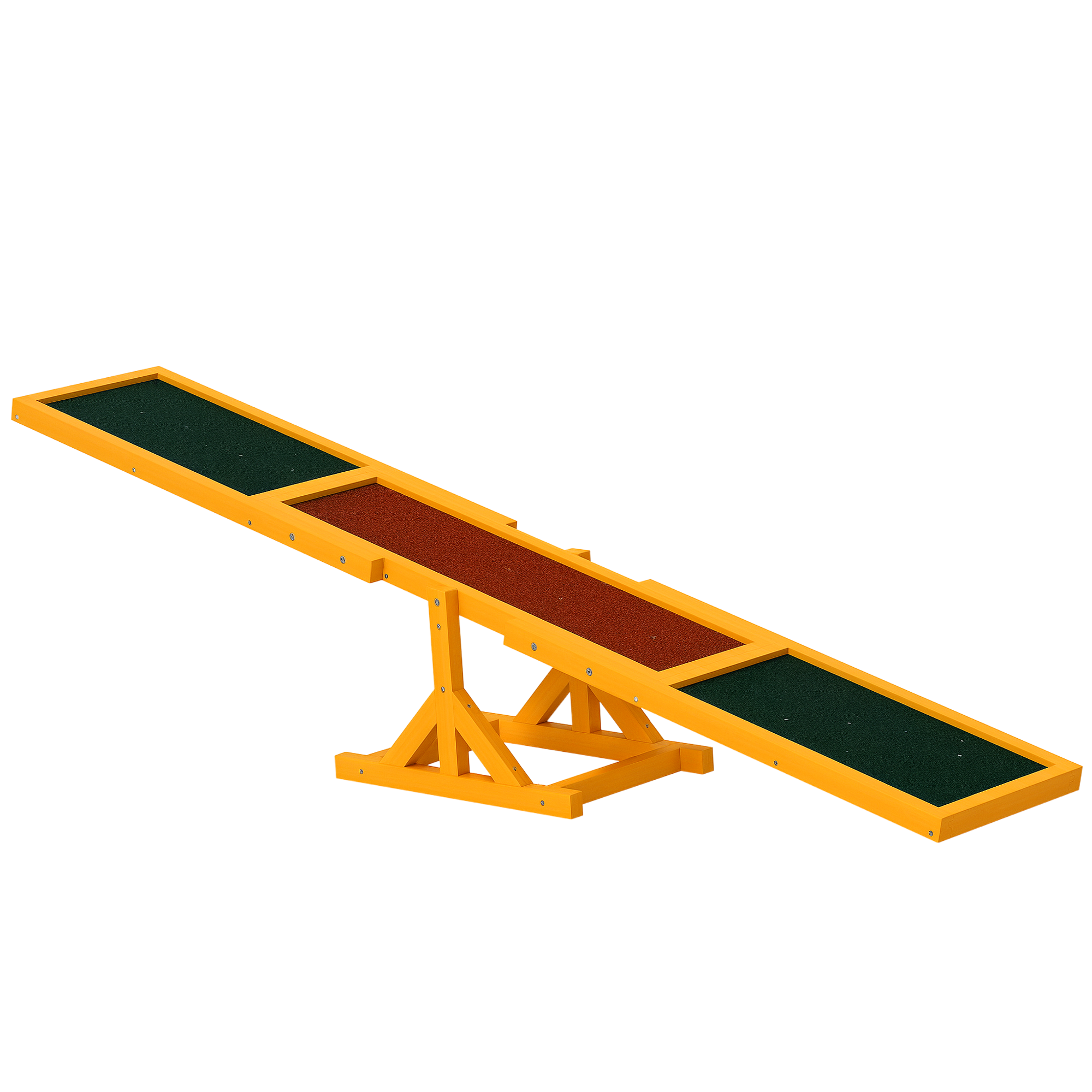 Wooden Pet Seesaw for Big Dogs, Dog Agility Equipment with Anti-Slip Surface - Natural (Drop Shipping Only, Not for Amazon)