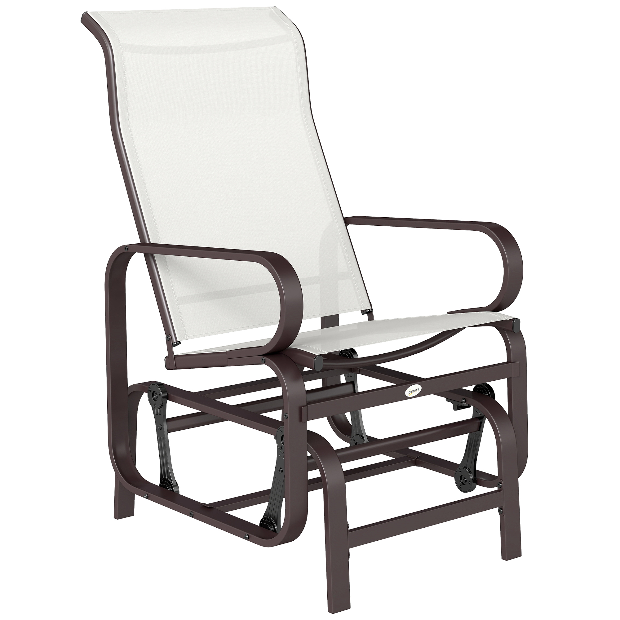 Gliding Lounger Chair, Single Rocker with Lightweight Metal & Mesh Construction, Blue (Drop Shipping Only, Not for Amazon)