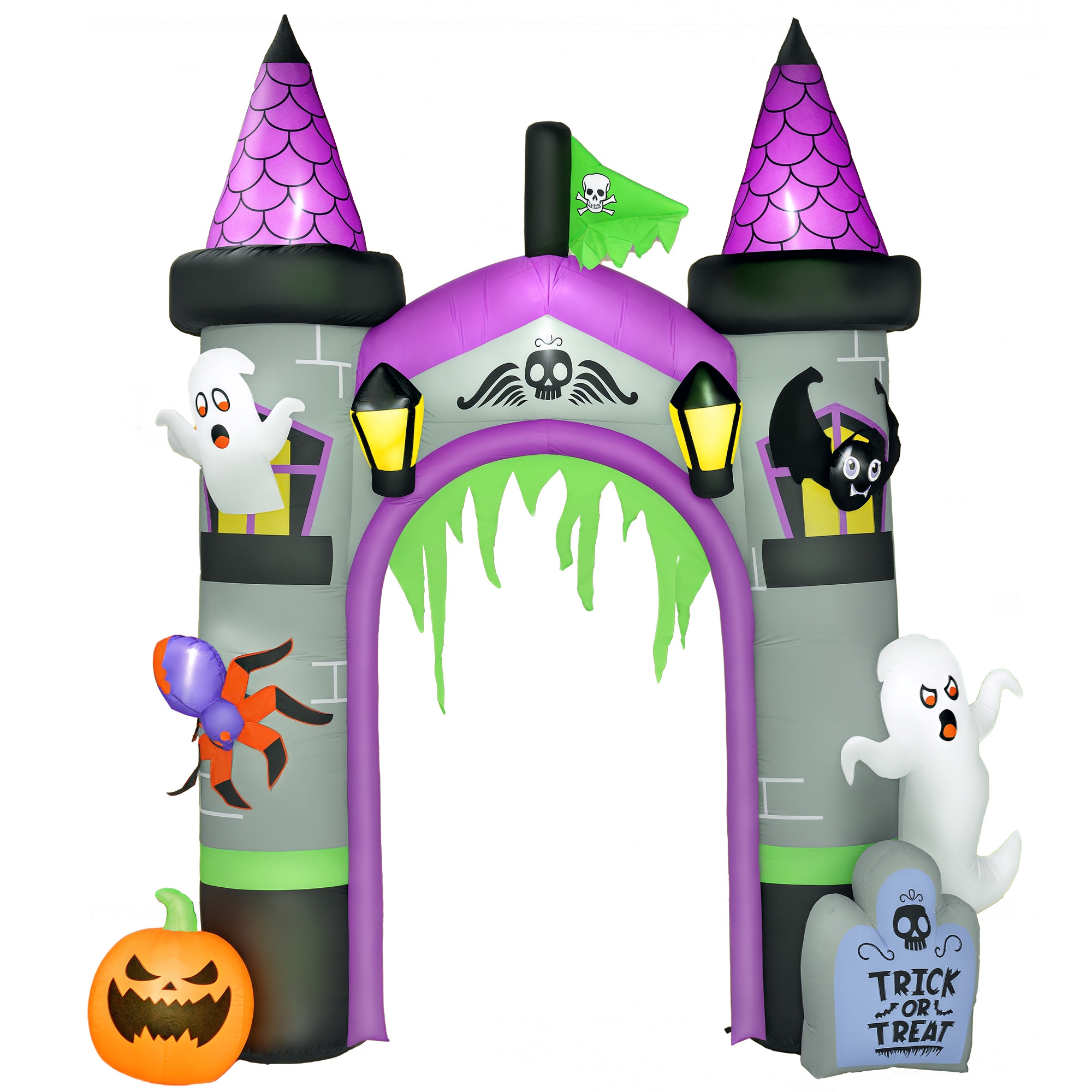 12ft Large Inflatable Halloween Archway with Ghost, Pumpkin, Spider and Bat (Drop Shipping Only, Not for Amazon)