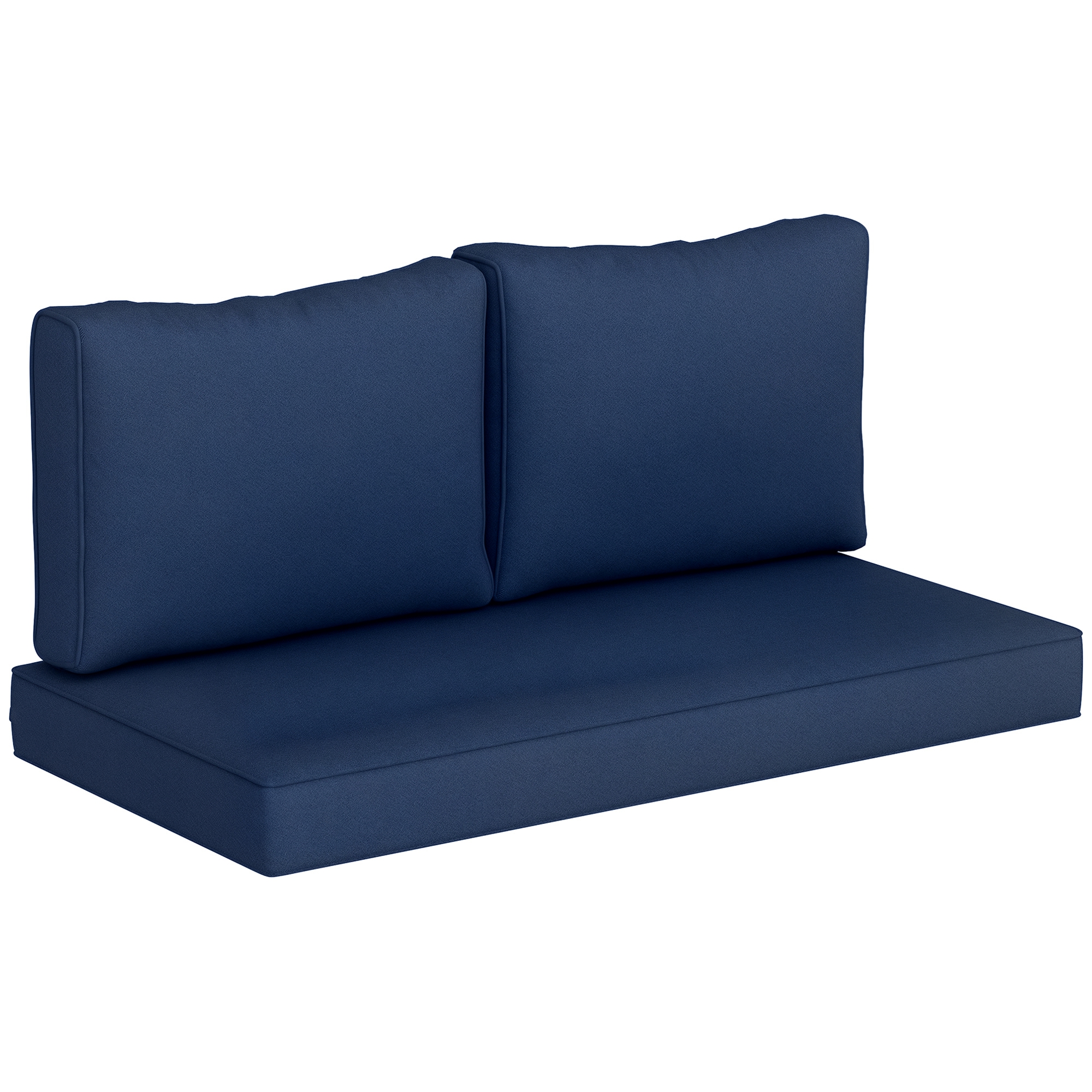 2 Seat Patio Furniture Cushions, 46x26x5 in, Thick Outdoor Loveseat Cushion Set with Removable Cover (Drop Shipping Only, Not for Amazon)