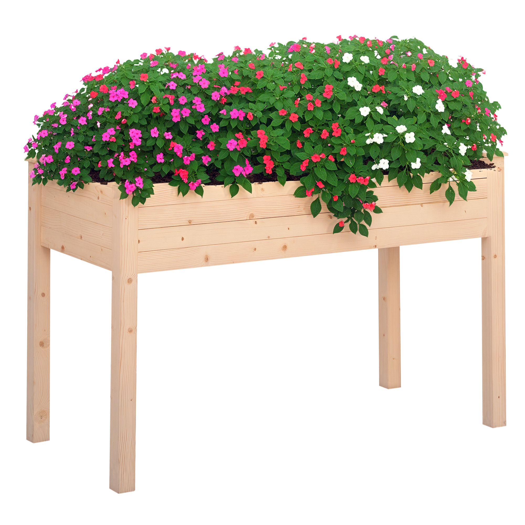Fir Wood Non-Woven Fabric Planting Bed, 122.5Lx56.5Wx76H cm (Drop Shipping Only, Not for Amazon)