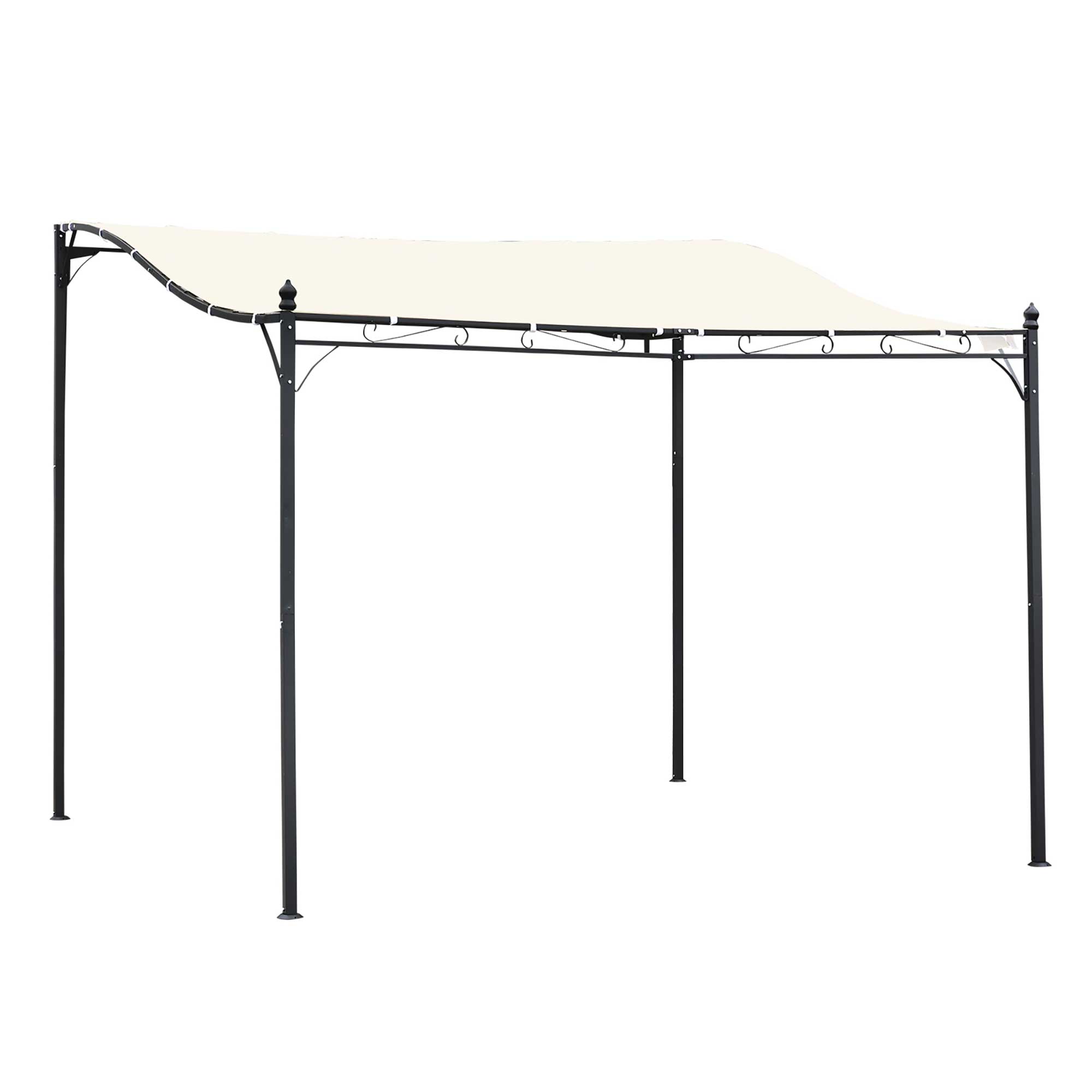 3x3 m Wall Mounted Garden Porch-Grey/Cream White (Drop Shipping Only, Not for Amazon)