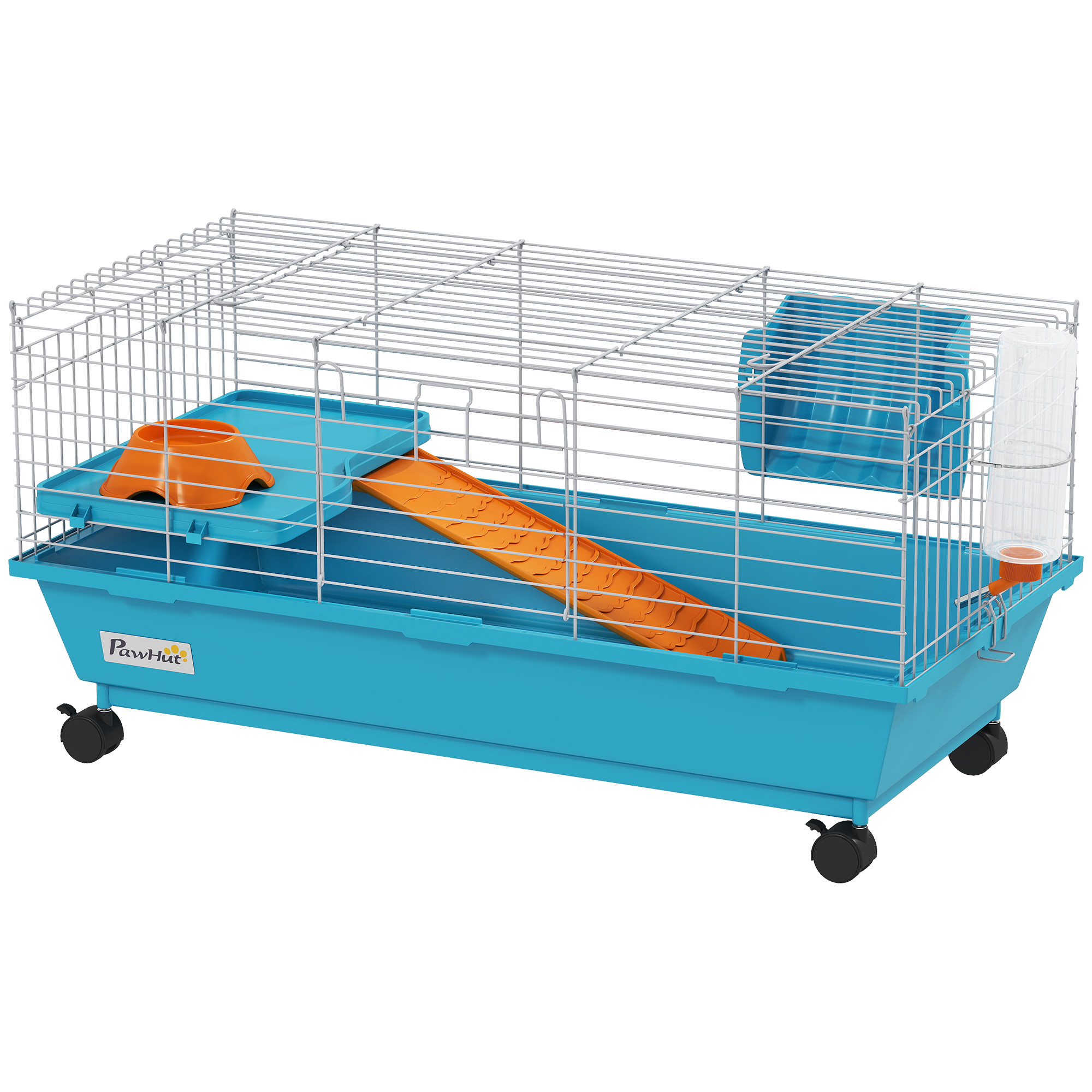Small Animal Cage Rabbit Guinea Pigs Chinchillas Cage with Wheels Water Bottle (Drop Shipping Only, Not for Amazon)