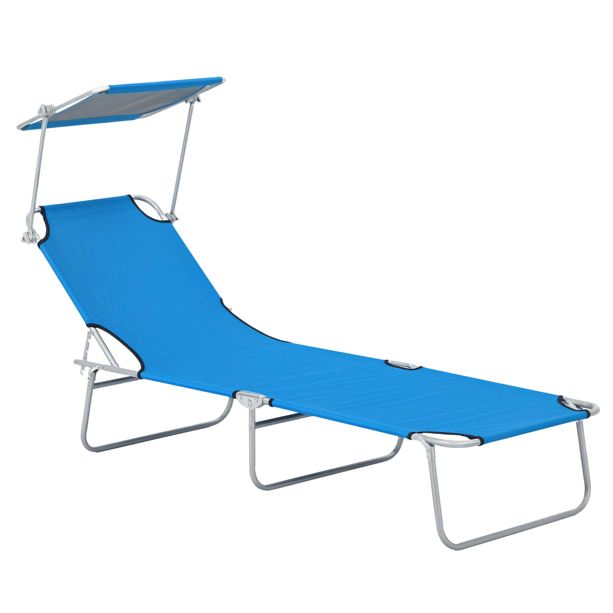 Sun Lounger, with Adjustable Face Canopy - Bright Blue (Drop Shipping Only, Not for Amazon)