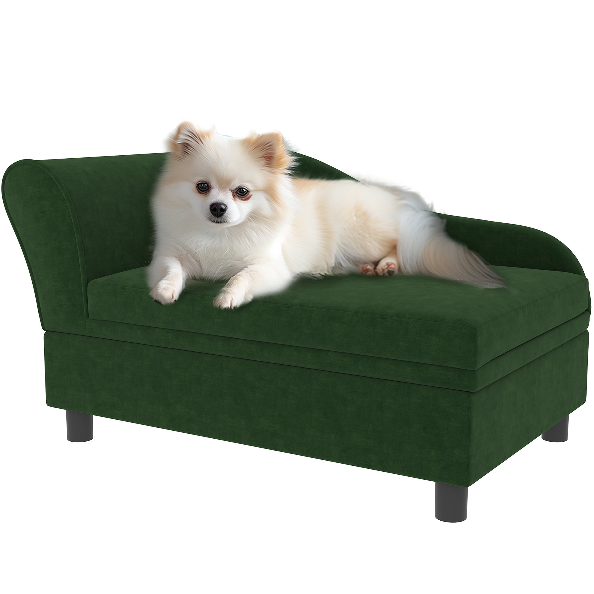 Pet Sofa Bed Couch with Storage, Pet Sofa for Cats and Small Dogs, Dark Gray (Drop Shipping Only, Not for Amazon)