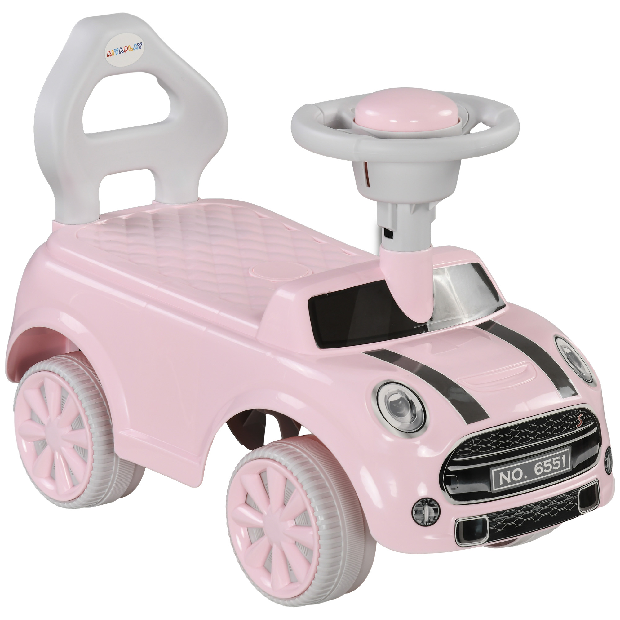 Foot To Floor Ride On Car Sliding Car w/ Air Horn, Anti-Over-Backwards, 18 to 36 Months - Pink (Drop Shipping Only, Not for Amazon)