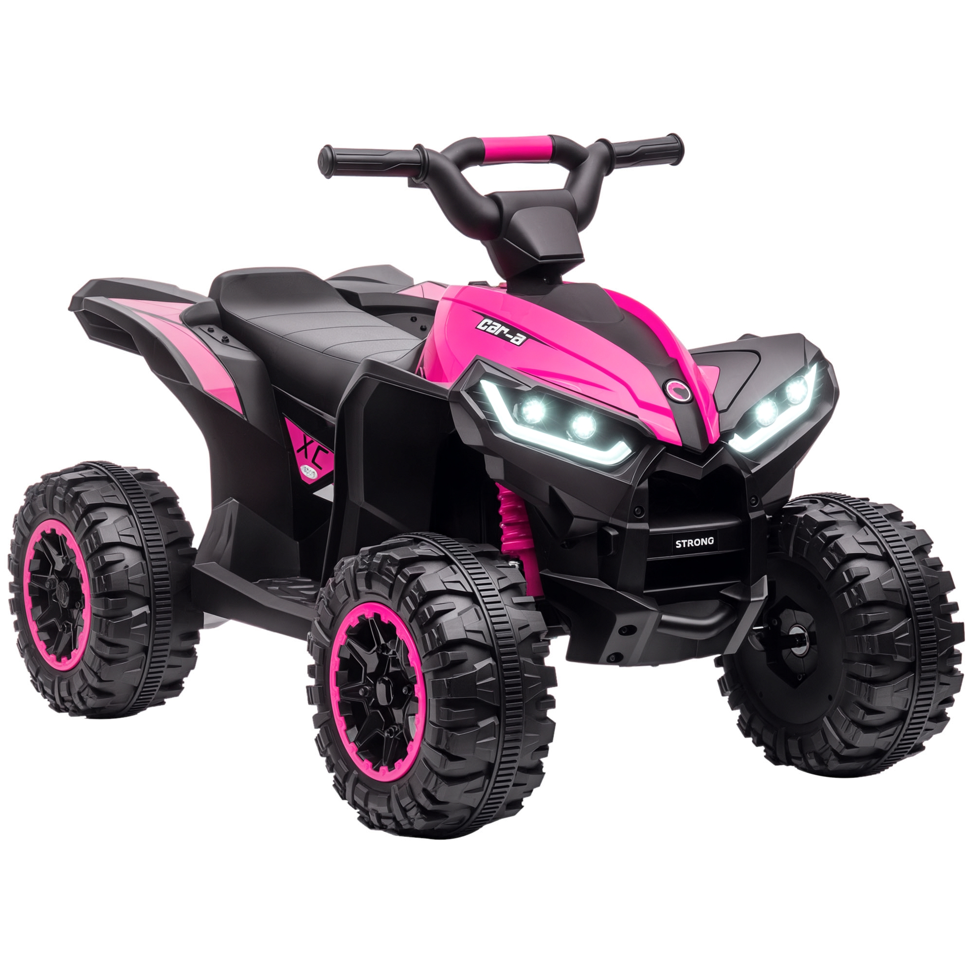 Kids ATV 4 Wheeler, 12V Kids Ride On Toy with Dual Motors, High & Low Speed, Music, Headlights, Up to 3.7 MPH, Yellow (Drop Shipping Only, Not for Amazon)