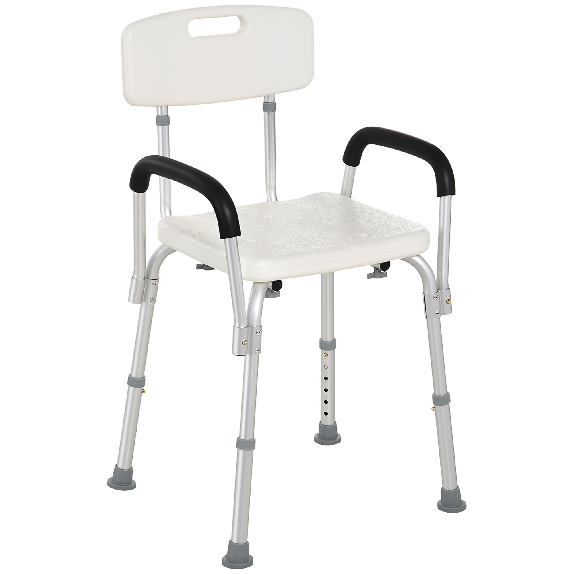 Shower Chair, Mobility Medical Grade Bath Chair, Adjustable Shower Bench with Removable Armrests for Seniors, Handicap, Disabled (Drop Shipping Only, Not for Amazon)