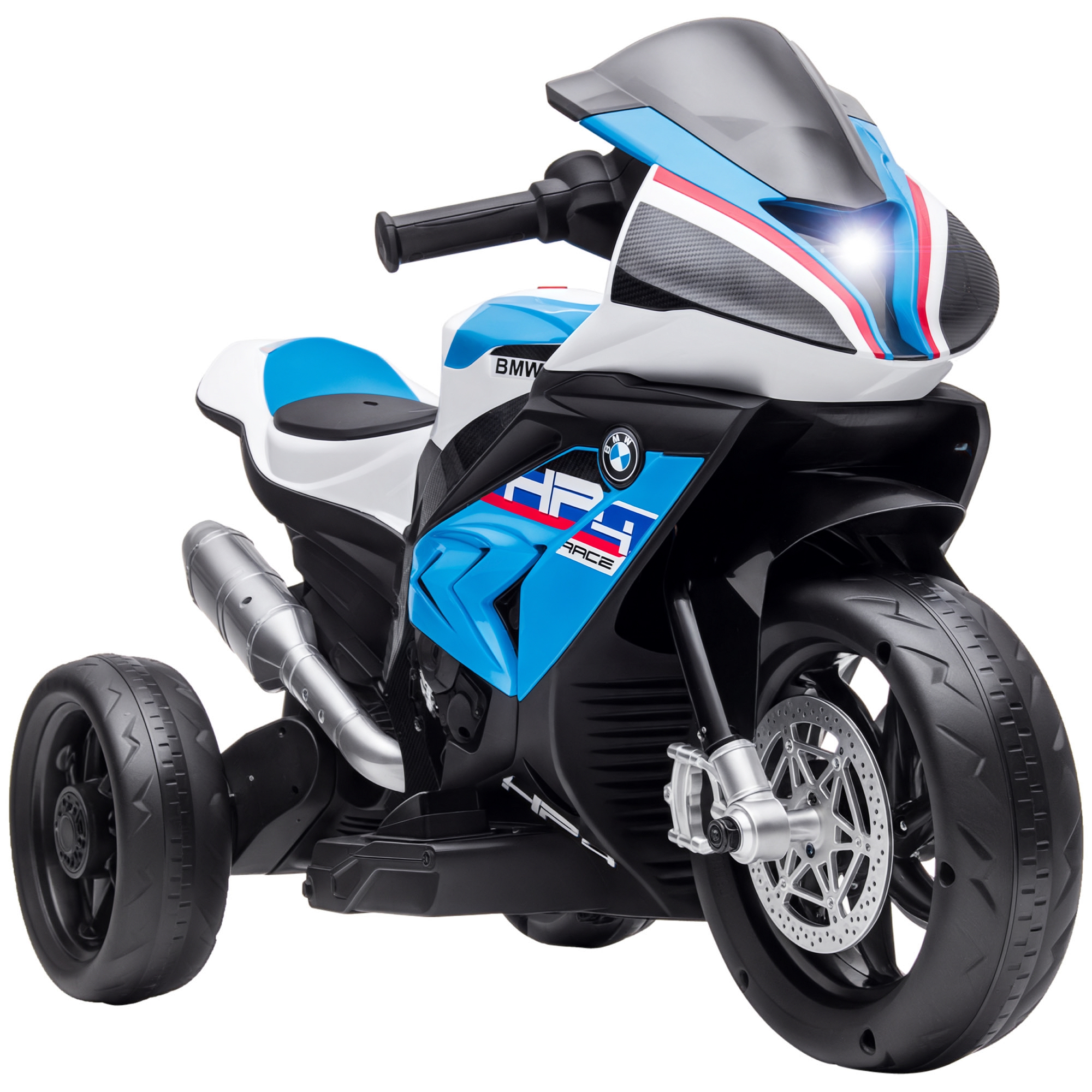 Licensed 6V Kids Ride on Motorcycle, Off-Road Battery Powered Three Wheels Dirtbike with USB, AUX, Music and Headlight for Toddler, Red (Drop Shipping Only, Not for Amazon)