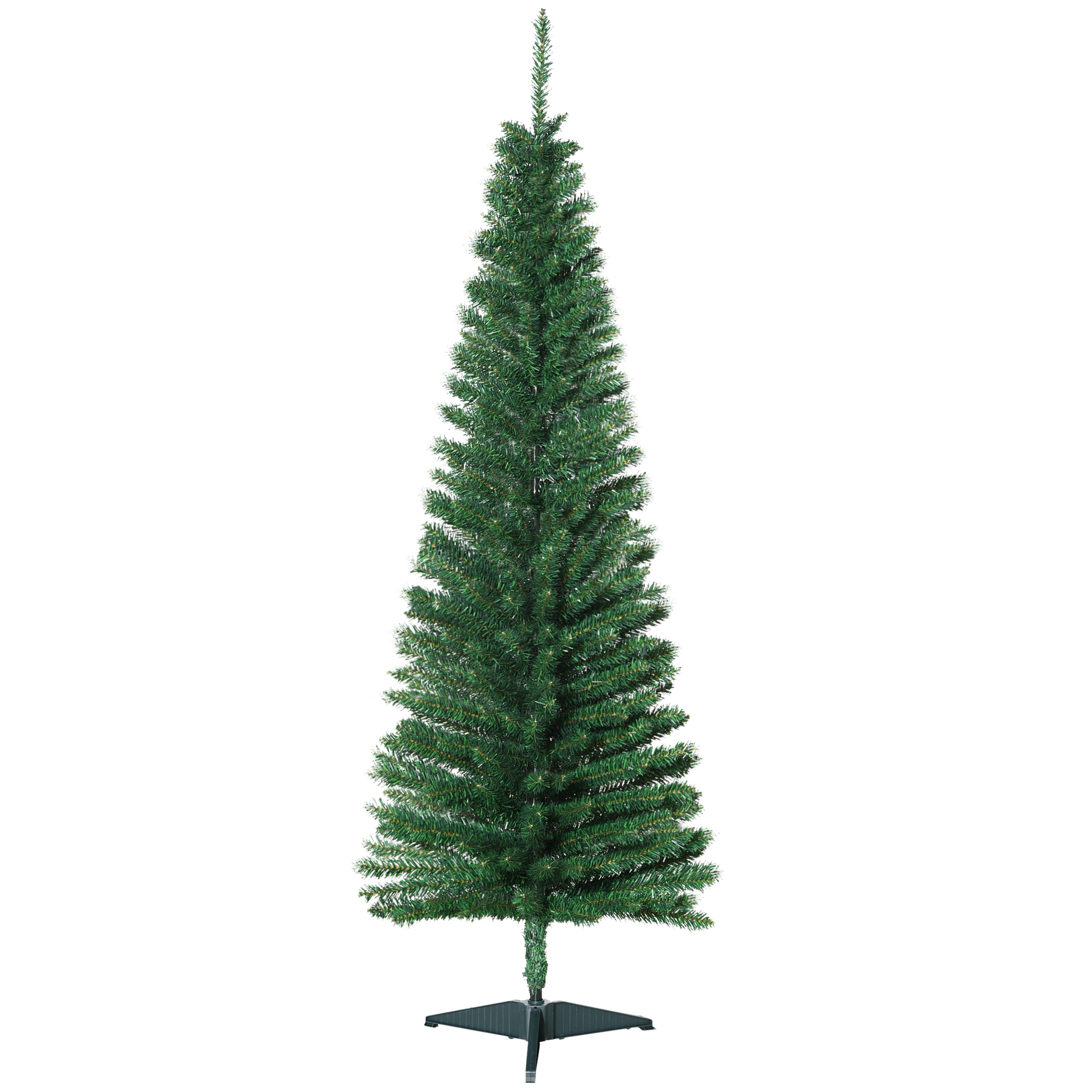 5' Artificial Pencil Christmas Tree, Slim Xmas Tree with 294 Realistic Branch Tips and Plastic Stand, Black (Drop Shipping Only, Not for Amazon)