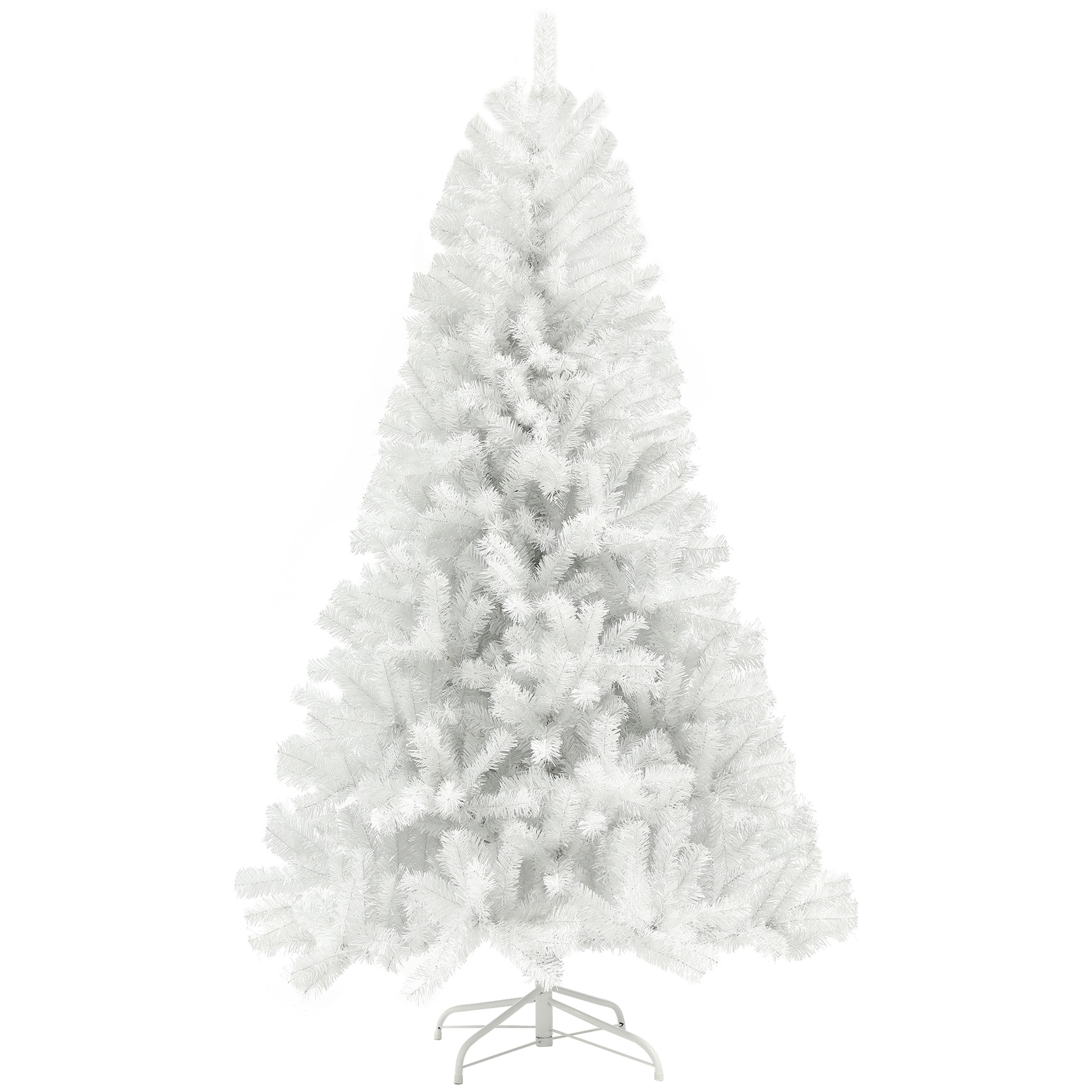 9ft Unlit Artificial White Christmas Tree, Holiday Décor with 2132 Branch Tips, Auto Open and Steel Base (Drop Shipping Only, Not for Amazon)