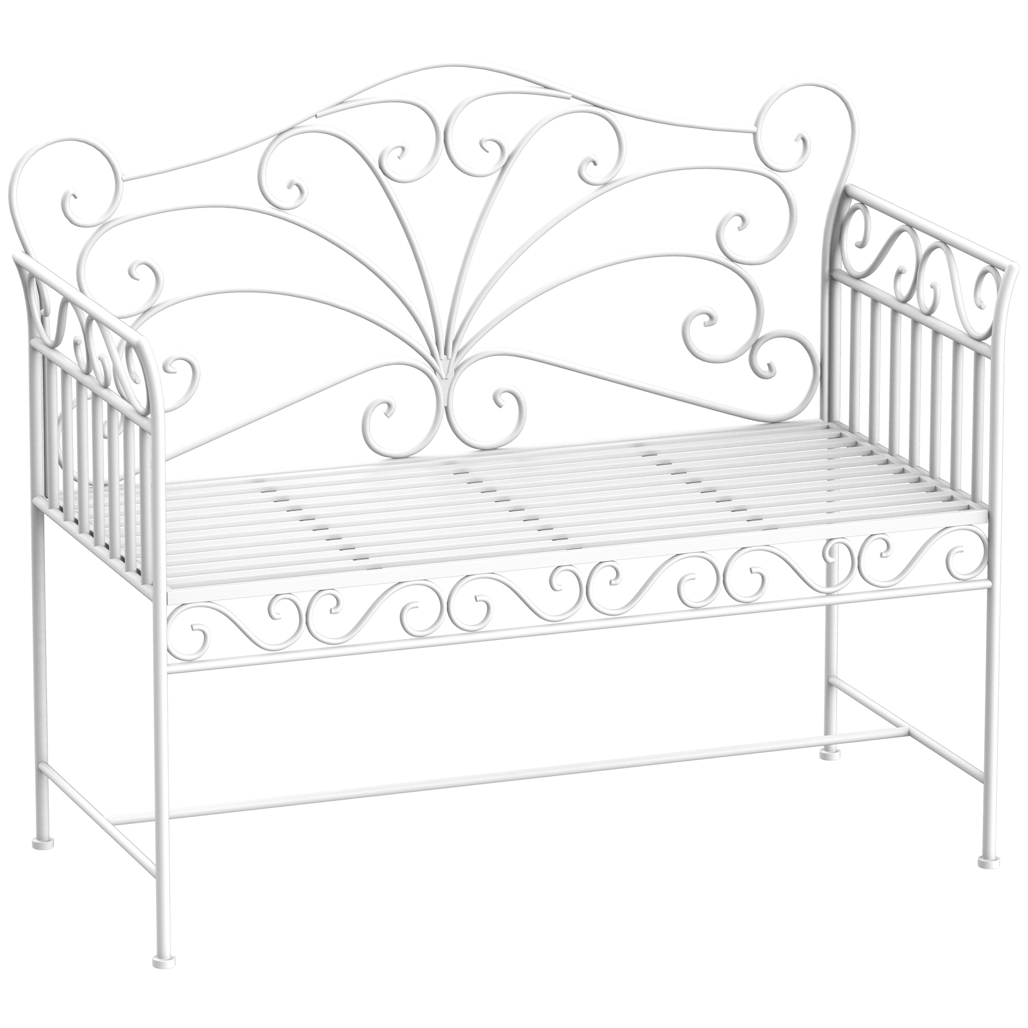Heavy-Duty Garden Bench-White (Drop Shipping Only, Not for Amazon)