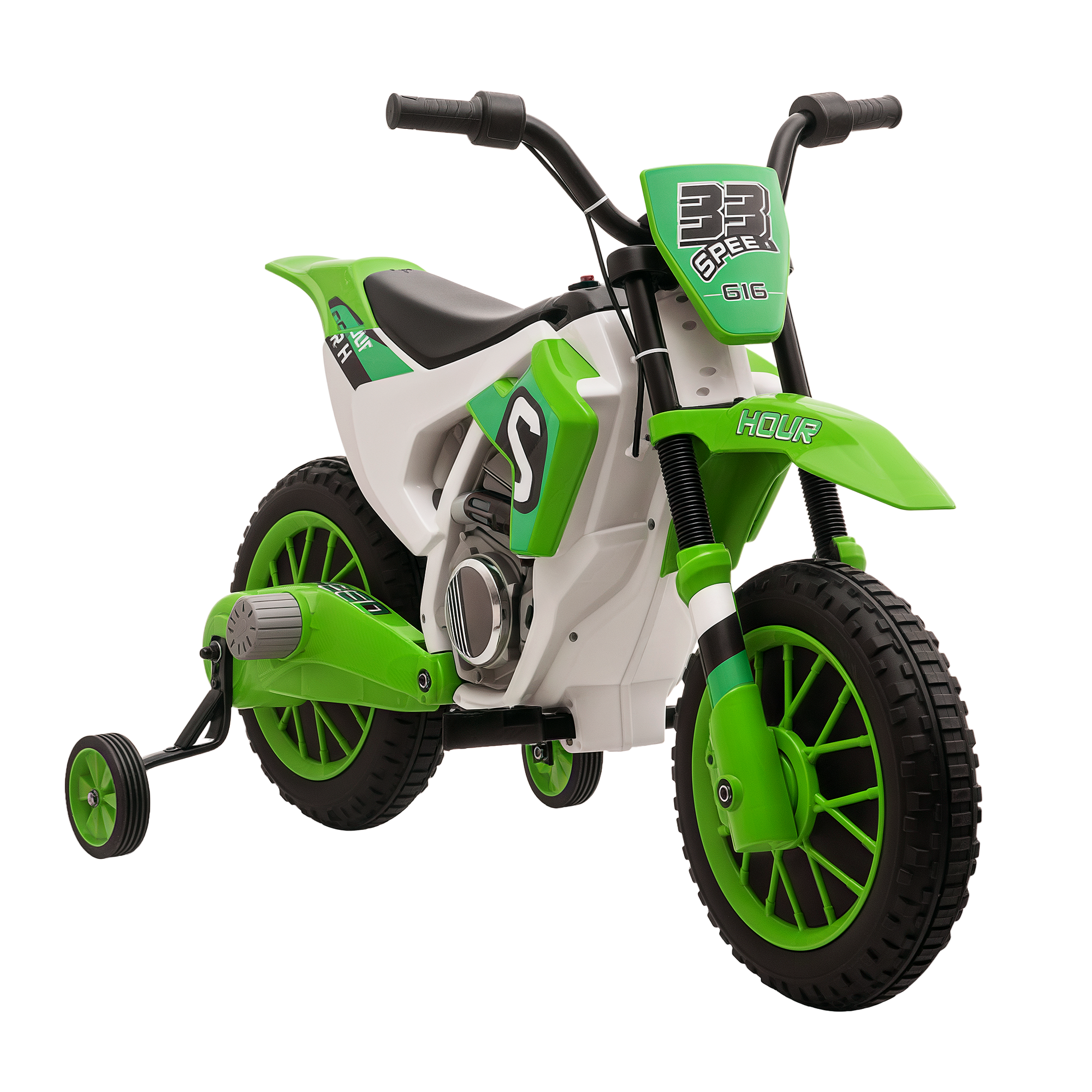 12V Kids Motorcycle w/ Treaded Tires, 5mph Top Speed Electric Bike for Kids, Ride On Motorcycle w/ Training Wheels, Battery Charger, Spring Suspension, Blue (Drop Shipping Only, Not for Amazon)