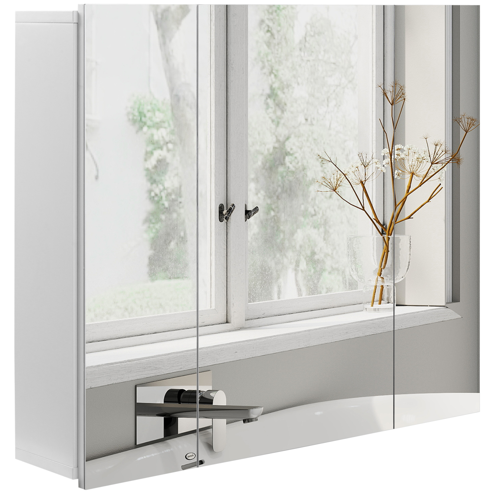 Wall Mounted Mirror Cabinet - White (Drop Shipping Only, Not for Amazon)