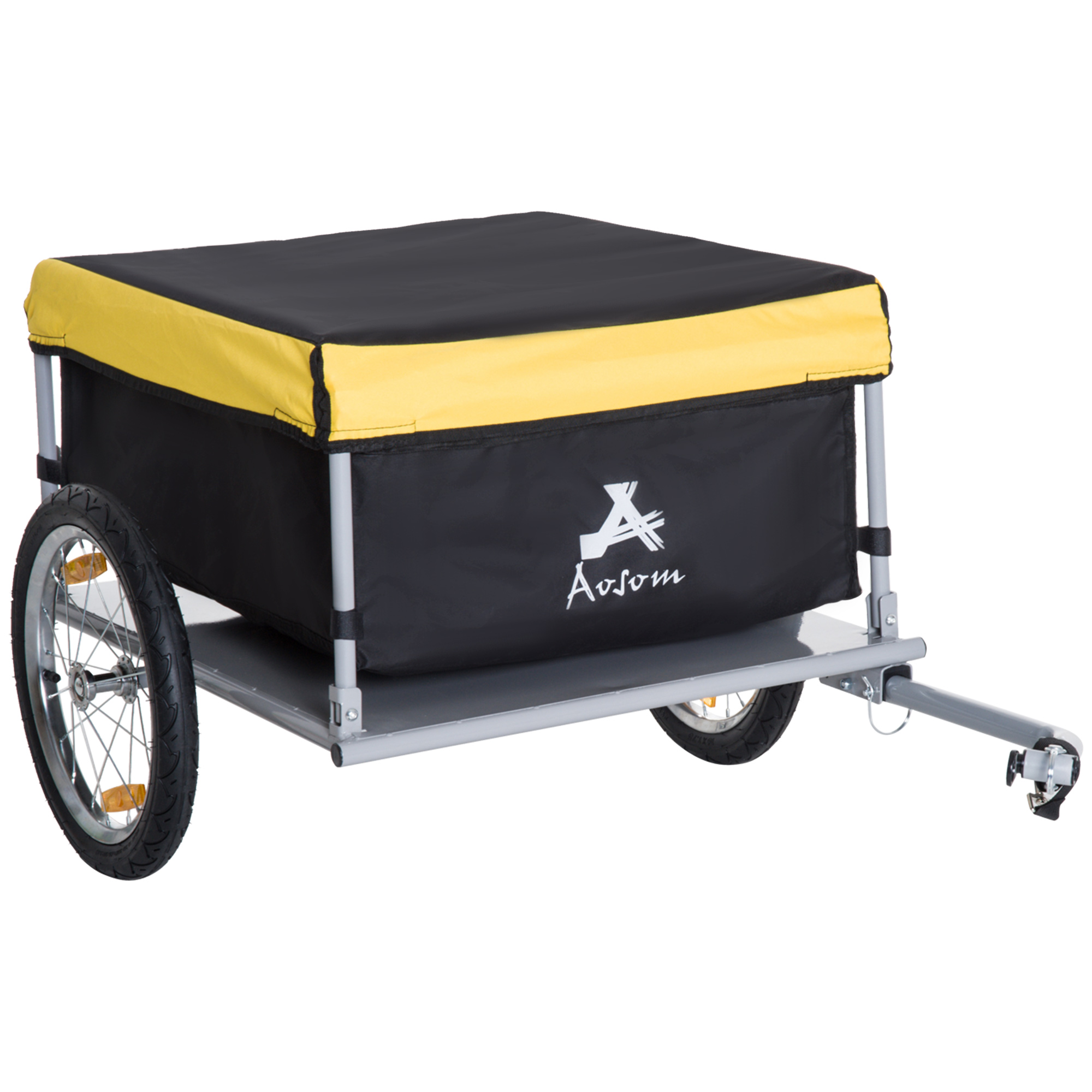 Bicycle Cargo Trailer, Two-Wheel Bike Luggage Wagon Trailer with Removable Cover, Fits 20