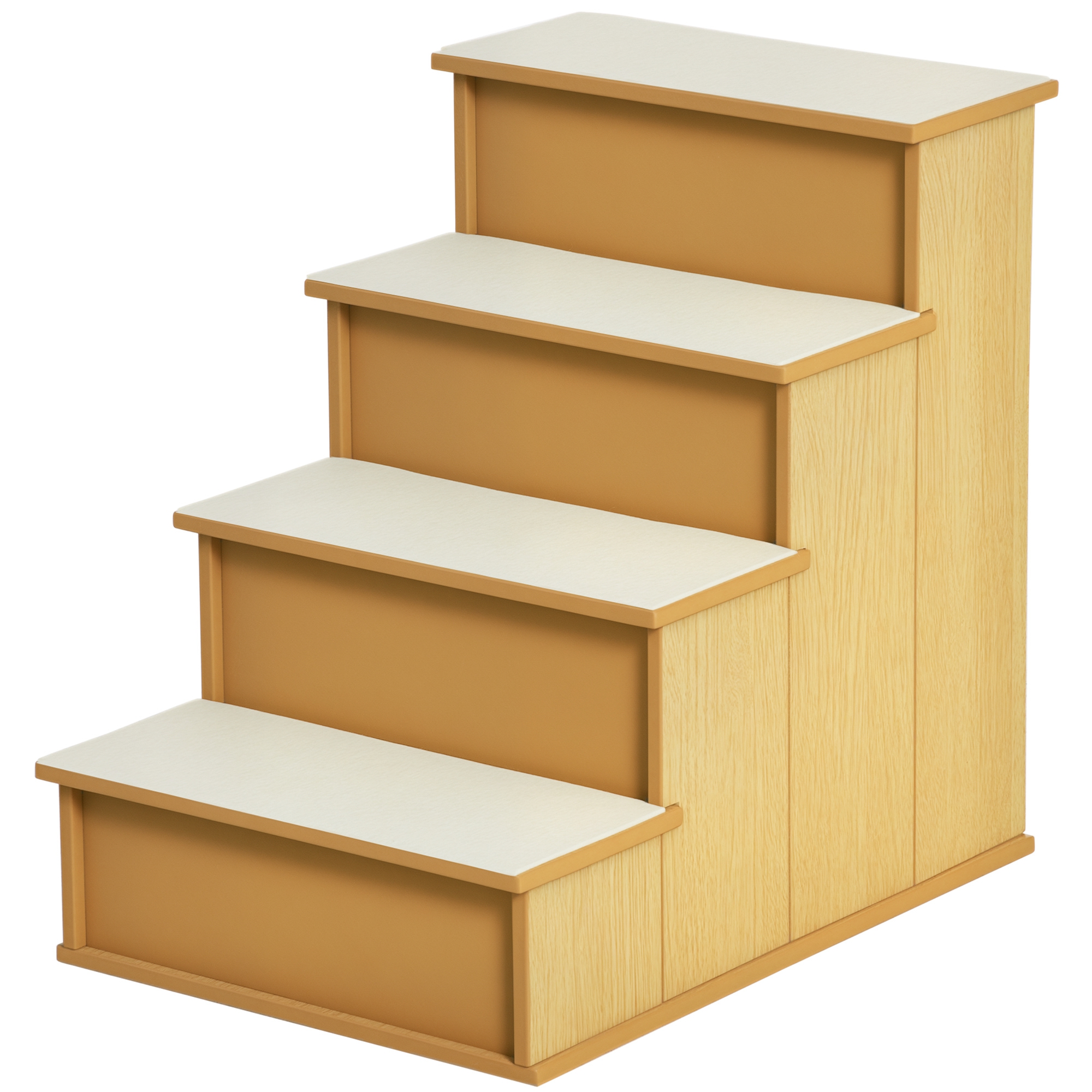 Pet Stairs, Small Pet Steps with Cushioned Removable Covering for Dogs and Cats Up To 22 lbs, Natural (Drop Shipping Only, Not for Amazon)