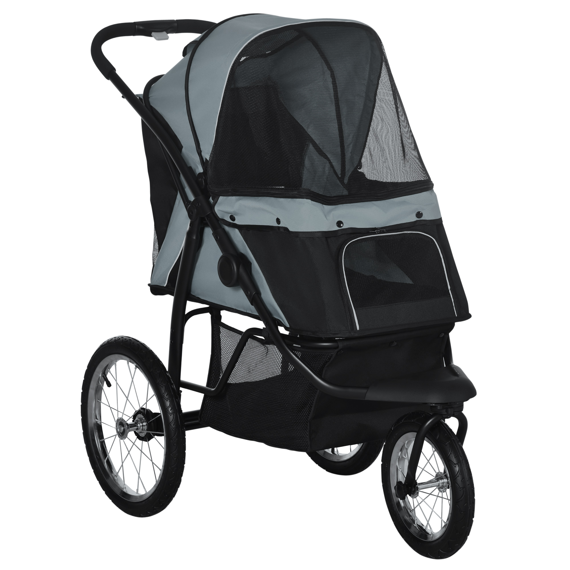 Foldable Pet stroller, Dog Buggy with Three Wheels, for Small/Medium Dogs, Blue (Drop Shipping Only, Not for Amazon)