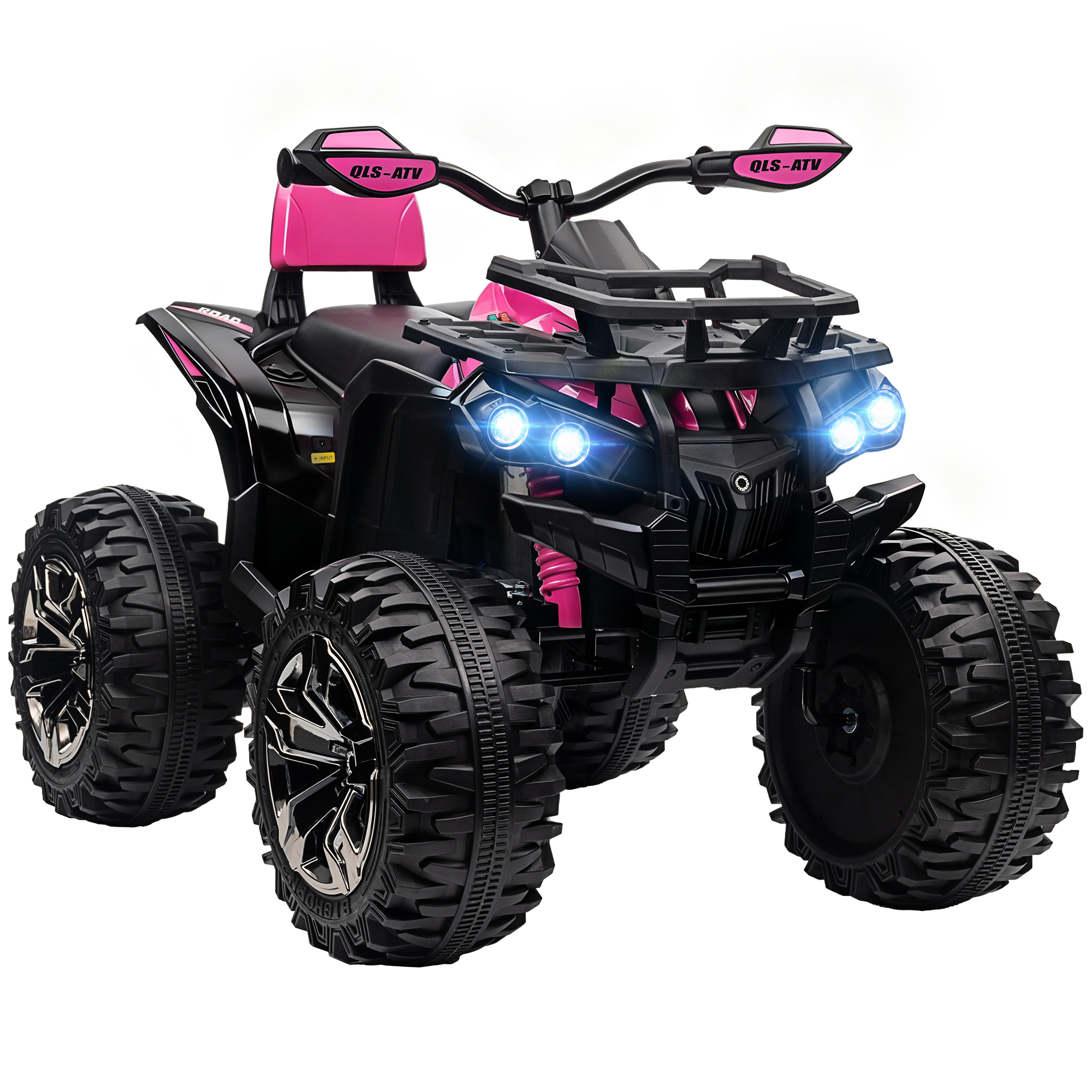 12V 4 Wheeler Kids ATV with Music, Headlights for 37-60 Months Boys and Girls, Yellow (Drop Shipping Only, Not for Amazon)