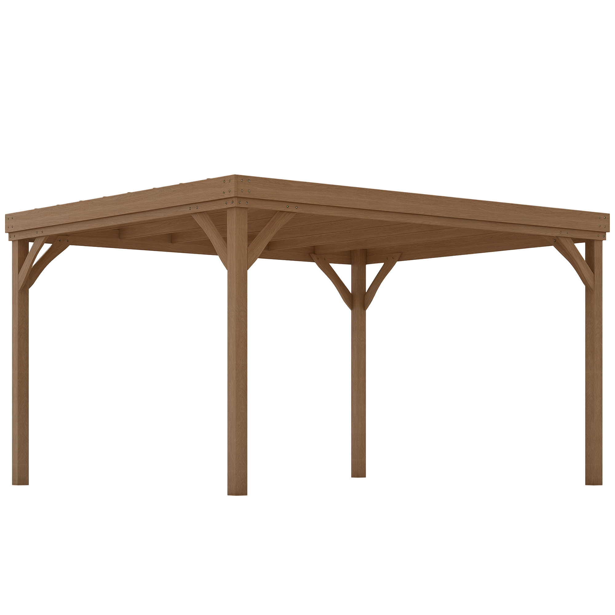 10' x 12' Outdoor Wooden Pergola, Grape Vine Gazebo with Concrete Anchors for Garden, Patio, Backyard, Deck, Gray (Drop Shipping Only, Not for Amazon)
