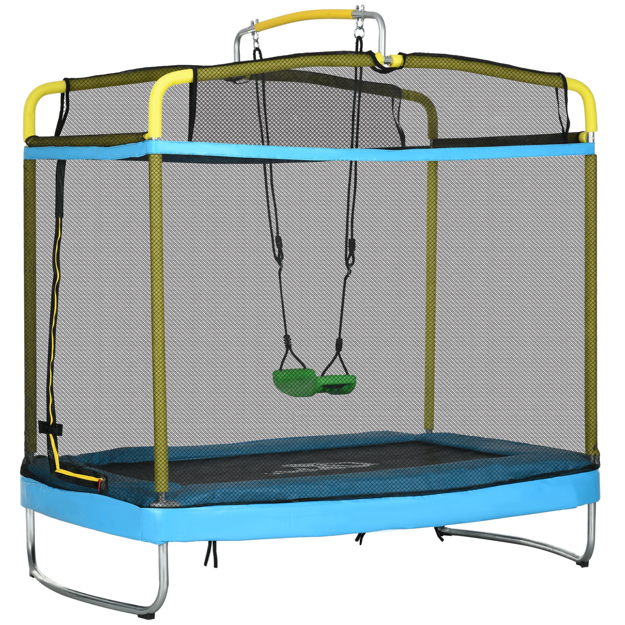 3-in-1 Trampoline for Kids, 6.9' Kids Trampoline with Net, Light Blue (Drop Shipping Only, Not for Amazon)