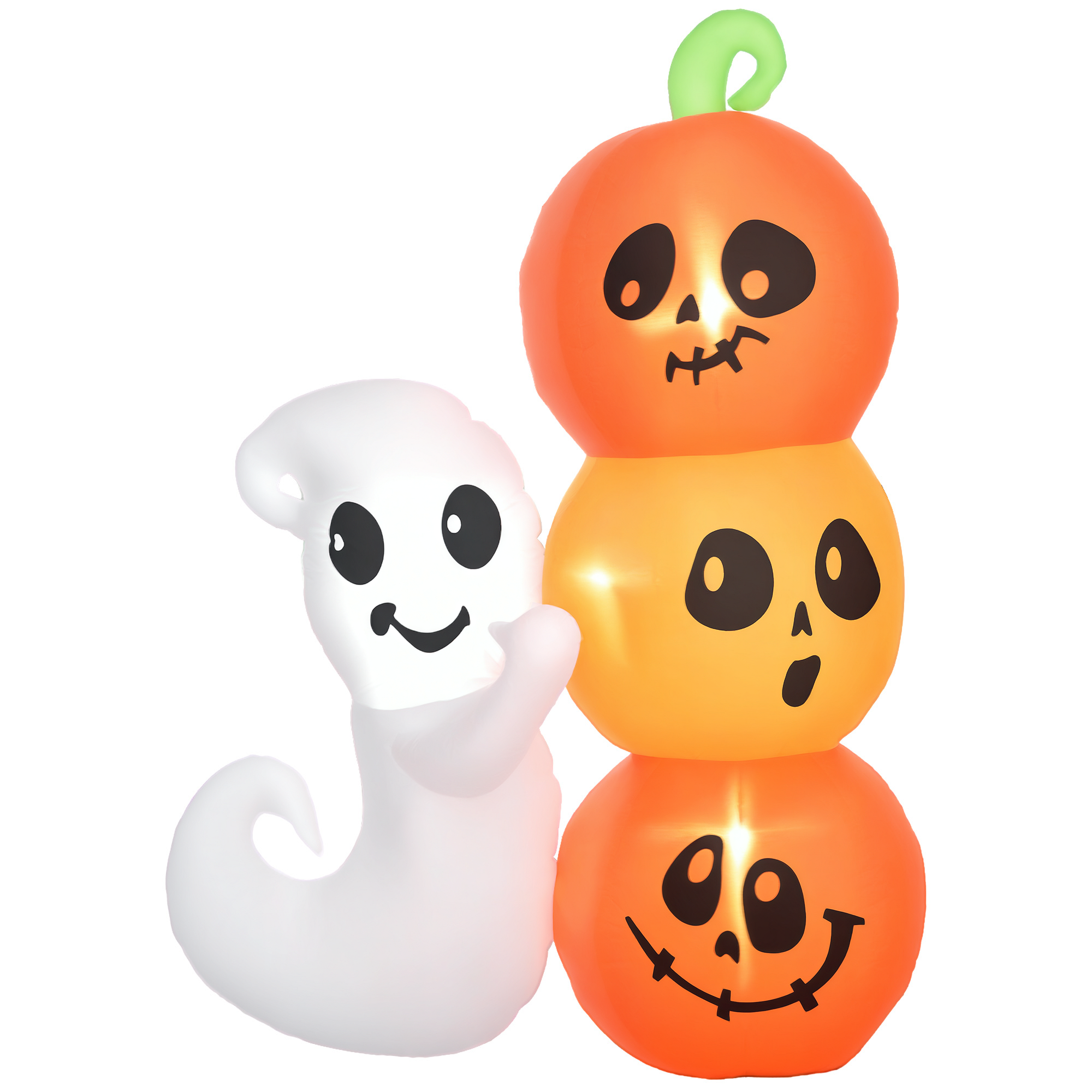 5ft Inflatable Halloween Ghost and Pumpkin, Blow Up LED  Display for Garden Indoor Outdoor (Drop Shipping Only, Not for Amazon)