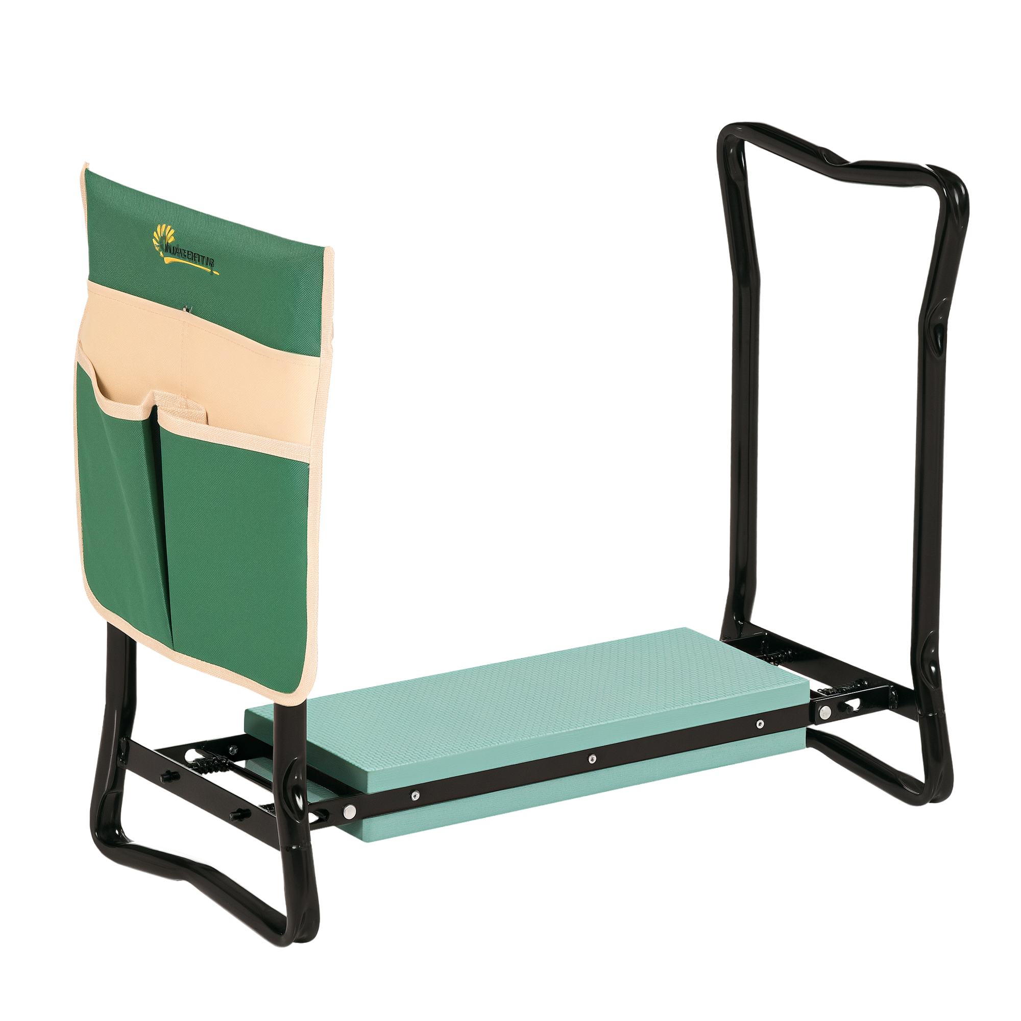 Steel Frame Padded Garden Kneeler, with Tool Bag - Green (Drop Shipping Only, Not for Amazon)