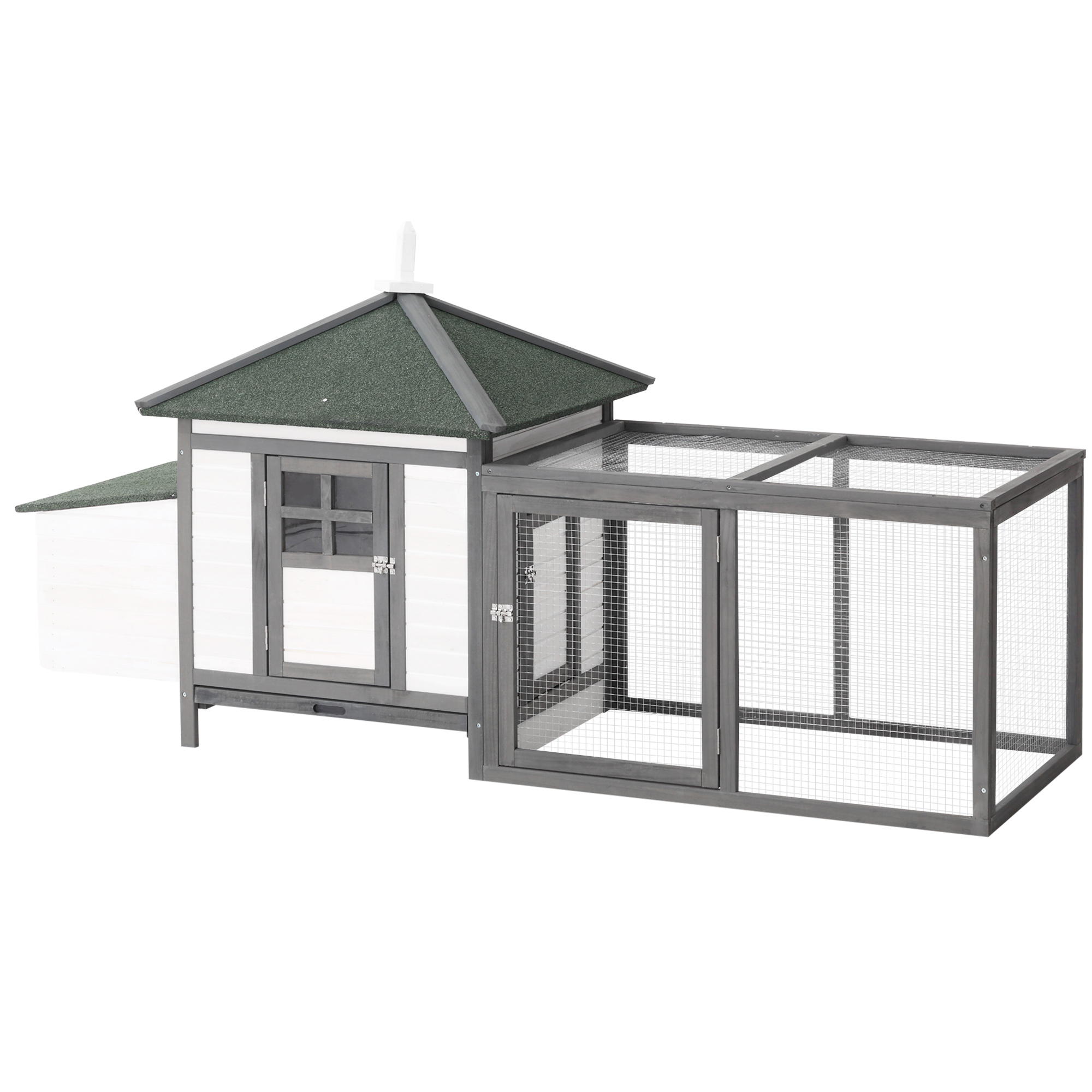 Chicken Coop Small Animal Pet Cage w/ Nesting Box Outdoor Run Wooden (Drop Shipping Only, Not for Amazon)